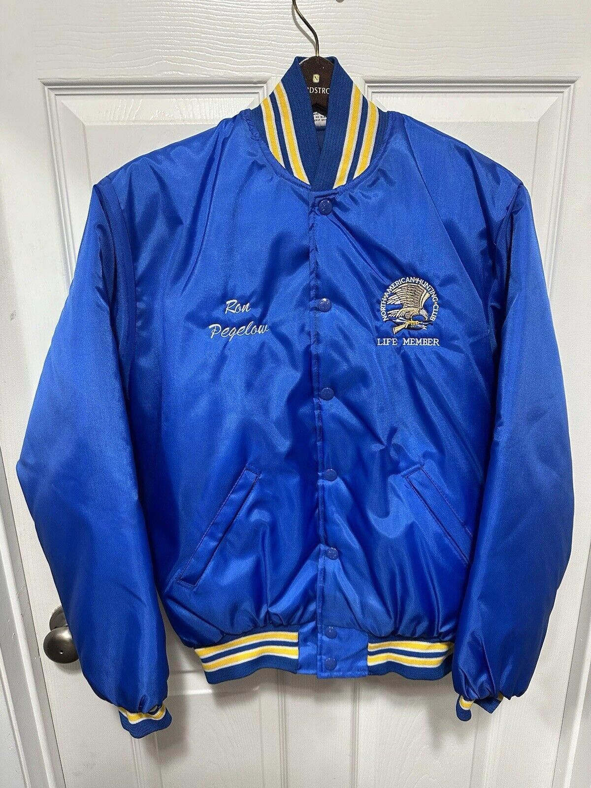 Other Vintage Satin Bomber Jacket Men's Medium Blue Varsity Size US M / EU 48-50 / 2 - 1 Thumbnail
