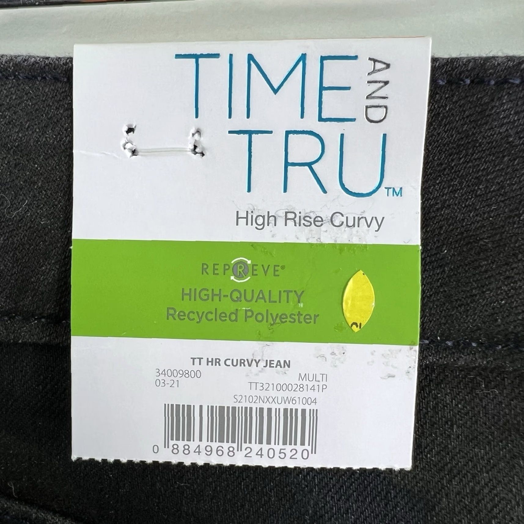 Vintage Time & Tru Jeans Womens High Rise Curvy Button Fly Camo Denim 10 31X29 Vintage No 90s Army Camouflage Pockets Stretch Dark Wash Size 32" / US 10 / IT 46 - 7 Thumbnail