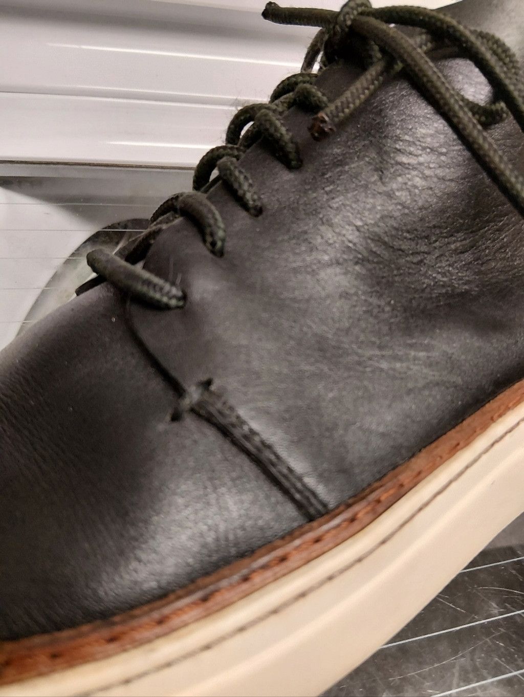 Cos COS Black Leather Lace-Up Chukka Boots with White Sole Size US 9 / EU 42 - 12 Thumbnail