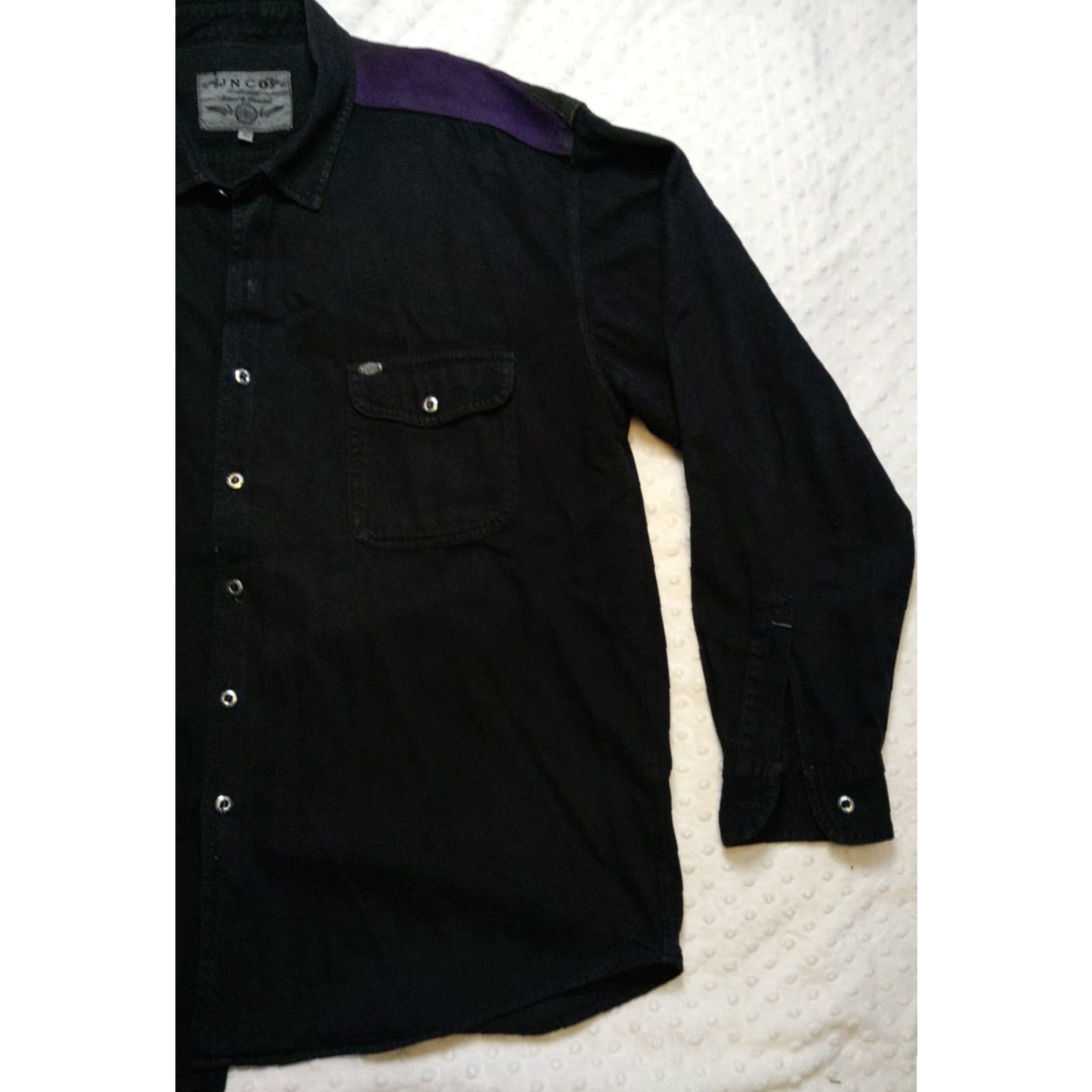JNCO VINTAGE JNCO Los Angeles Shirt Button-Up XL Black Men's XLarge Long Sleeve Shirt Size US XL / EU 56 / 4 - 2 Thumbnail