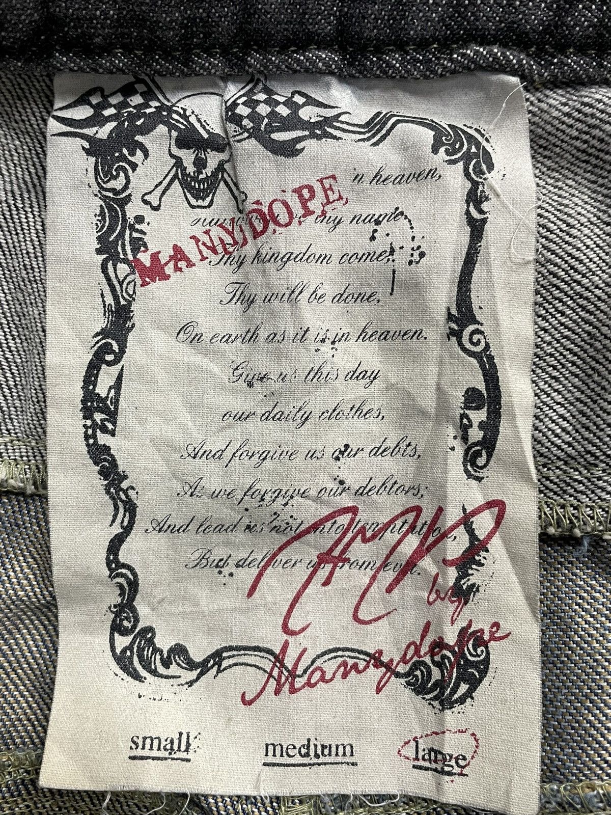 Japanese Brand Vintage Manydope Double Waist Denim Pants With Leather Belt Size US 32 / EU 48 - 15 Thumbnail