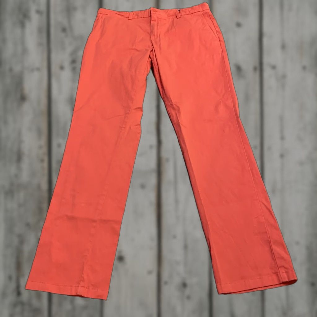 Vineyard Vines Vineyard Vines Breaker Pants Mens Slim 34x32 Chino Pink Coral 98% Cotton 2% Spandex Zip Front Regular Size US 34 / EU 50 - 1 Thumbnail