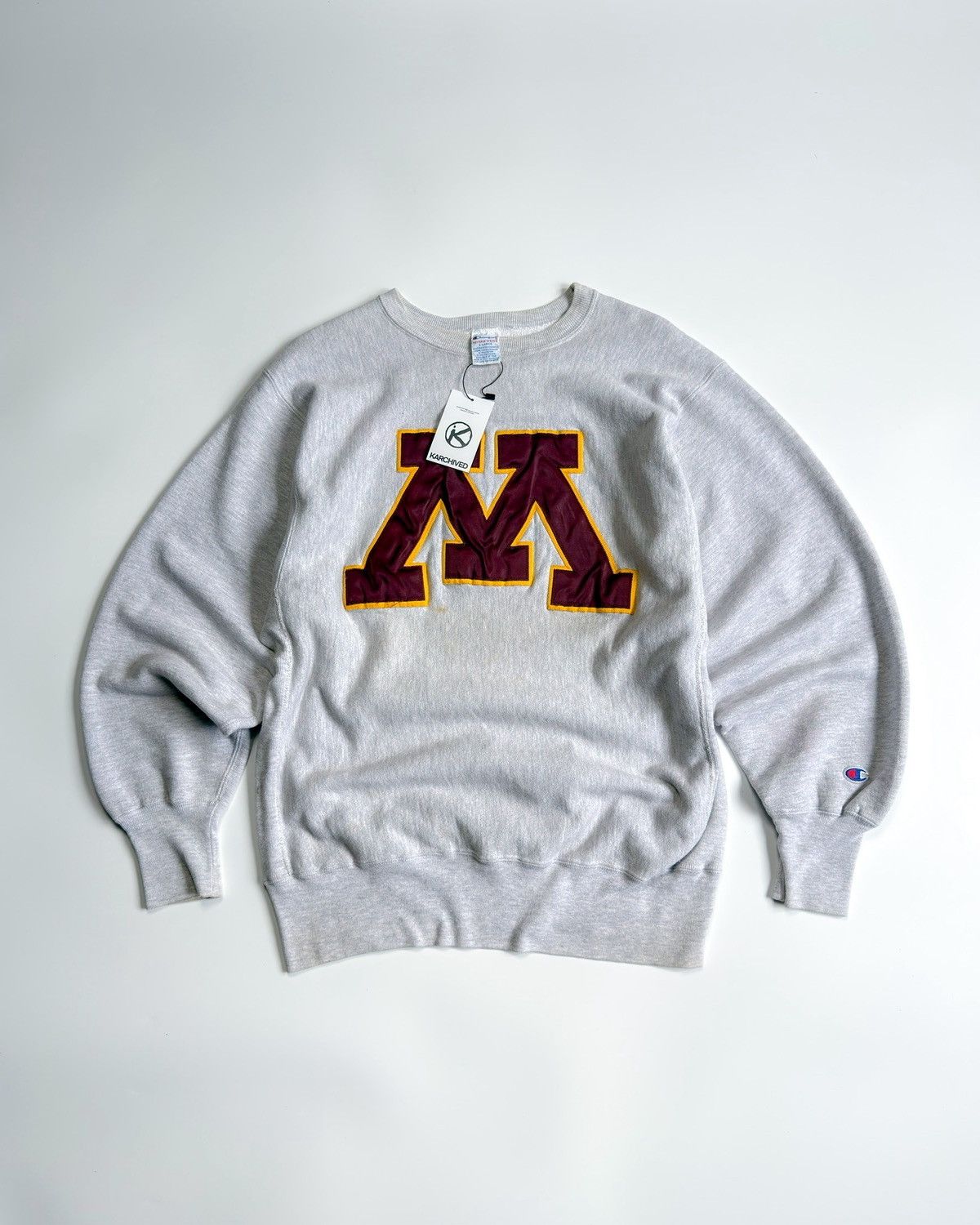Champion 1990s CHAMPION REVERSE WEAVE UNIVERSITY of MINNESOTA Size US XL / EU 56 / 4 - 1 Thumbnail