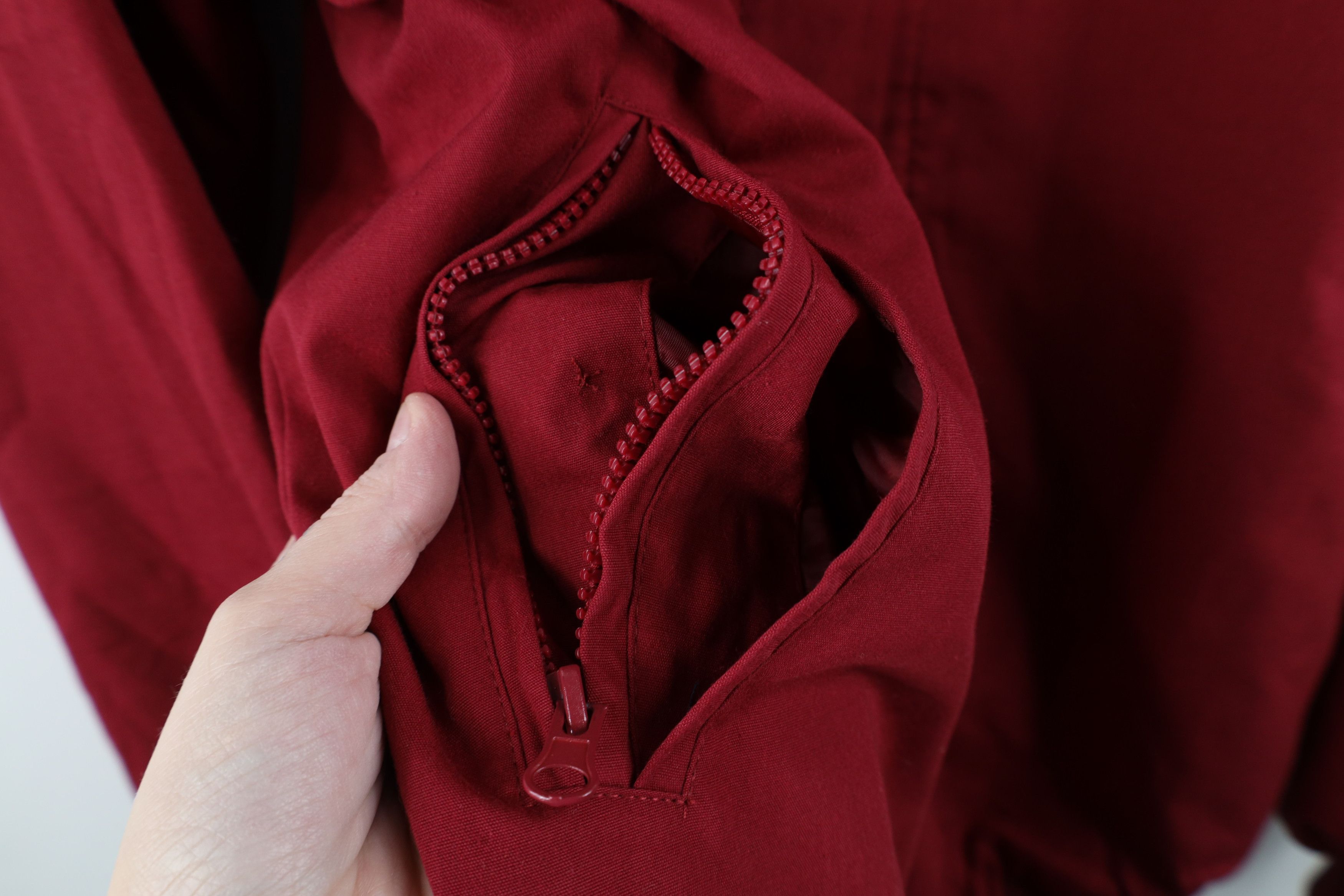 Vintage Vintage 90s Streetwear Blank Full Zip Bomber Jacket Red Size US M / EU 48-50 / 2 - 5 Thumbnail