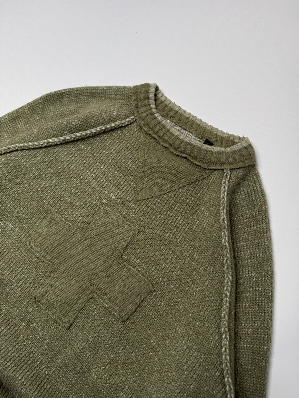 Vintage Vintage avant garde khaki knit y2k + if6was9 lgb retro skate Size US L / EU 52-54 / 3 - 2 Thumbnail