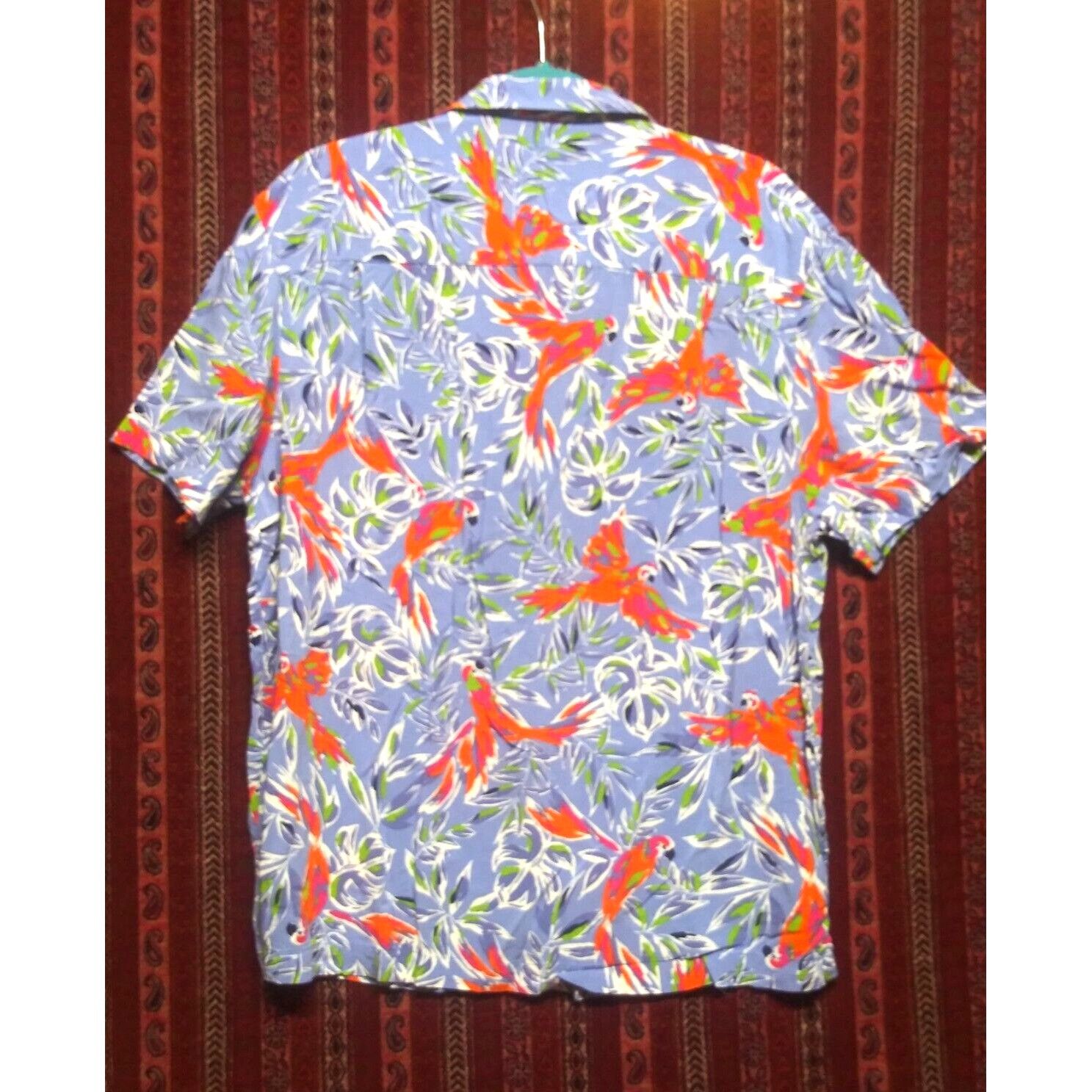 George George Mens Hawaiian Shirt L(42-44) Tropical Birds blue oran Size US L / EU 52-54 / 3 - 2 Thumbnail
