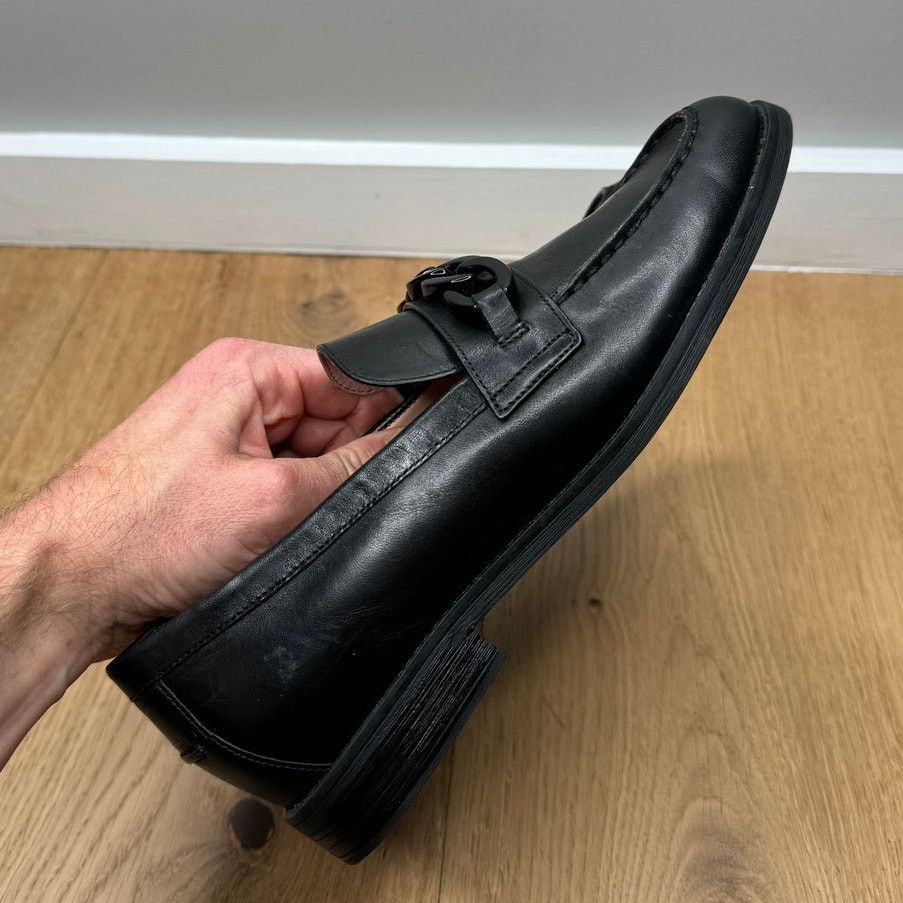 Cole Haan NEW Cole Haan Stassi Chain Loafer Slip On Shoe Black Leather Size US 6.5 / IT 36.5 - 7 Thumbnail
