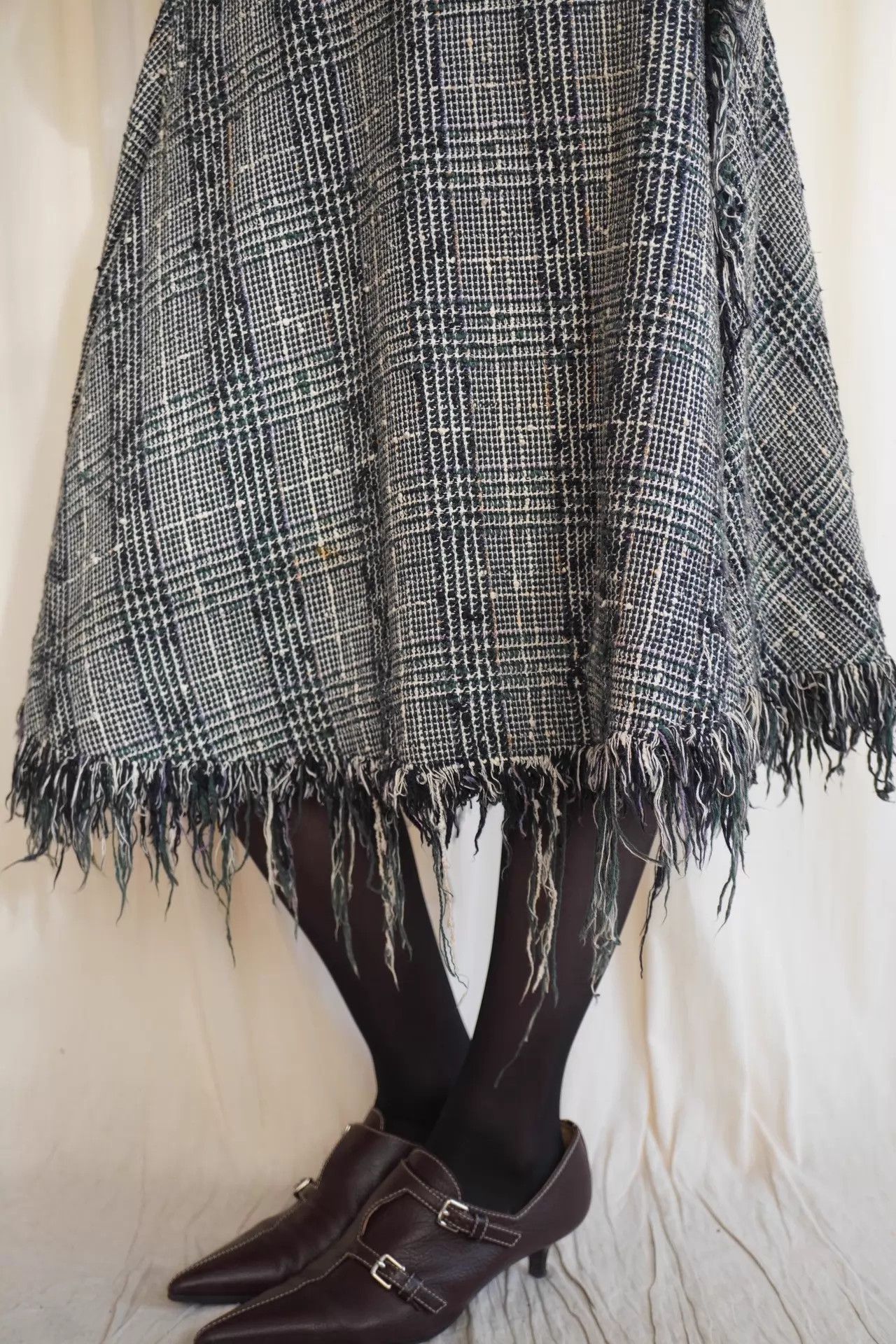 Vivienne Westwood Vivienne Westwood 1997ss Tweed Fringe Dress Green Lav Size 32" / US 10 / IT 46 - 9 Thumbnail