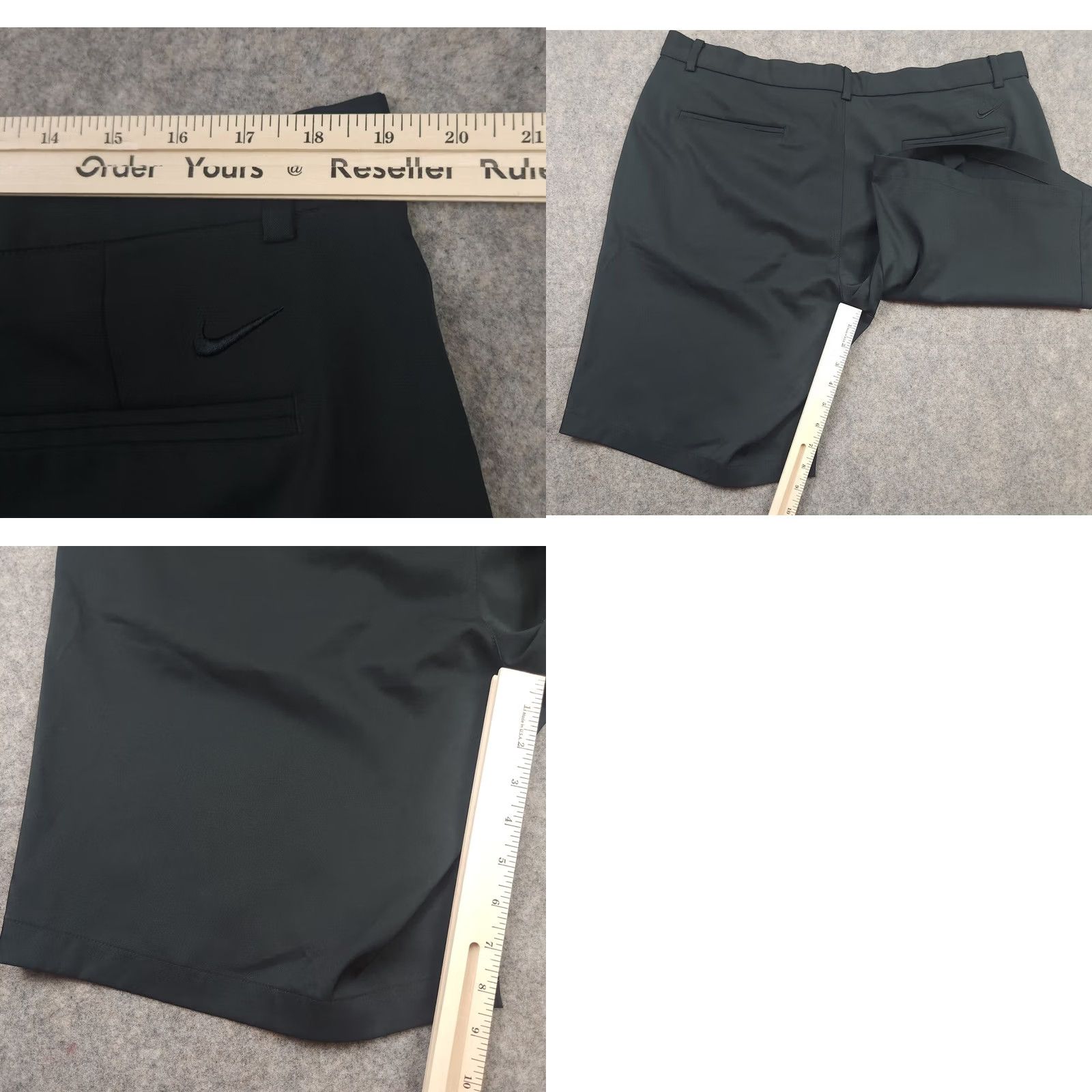 Nike Nike Golf Shorts Mens 38 Black Dri-Fit Standard Fit Bermuda Flat Front Shorts Nike Logo Lightweight Casual Sports Size US 38 / EU 54 - 8 Thumbnail