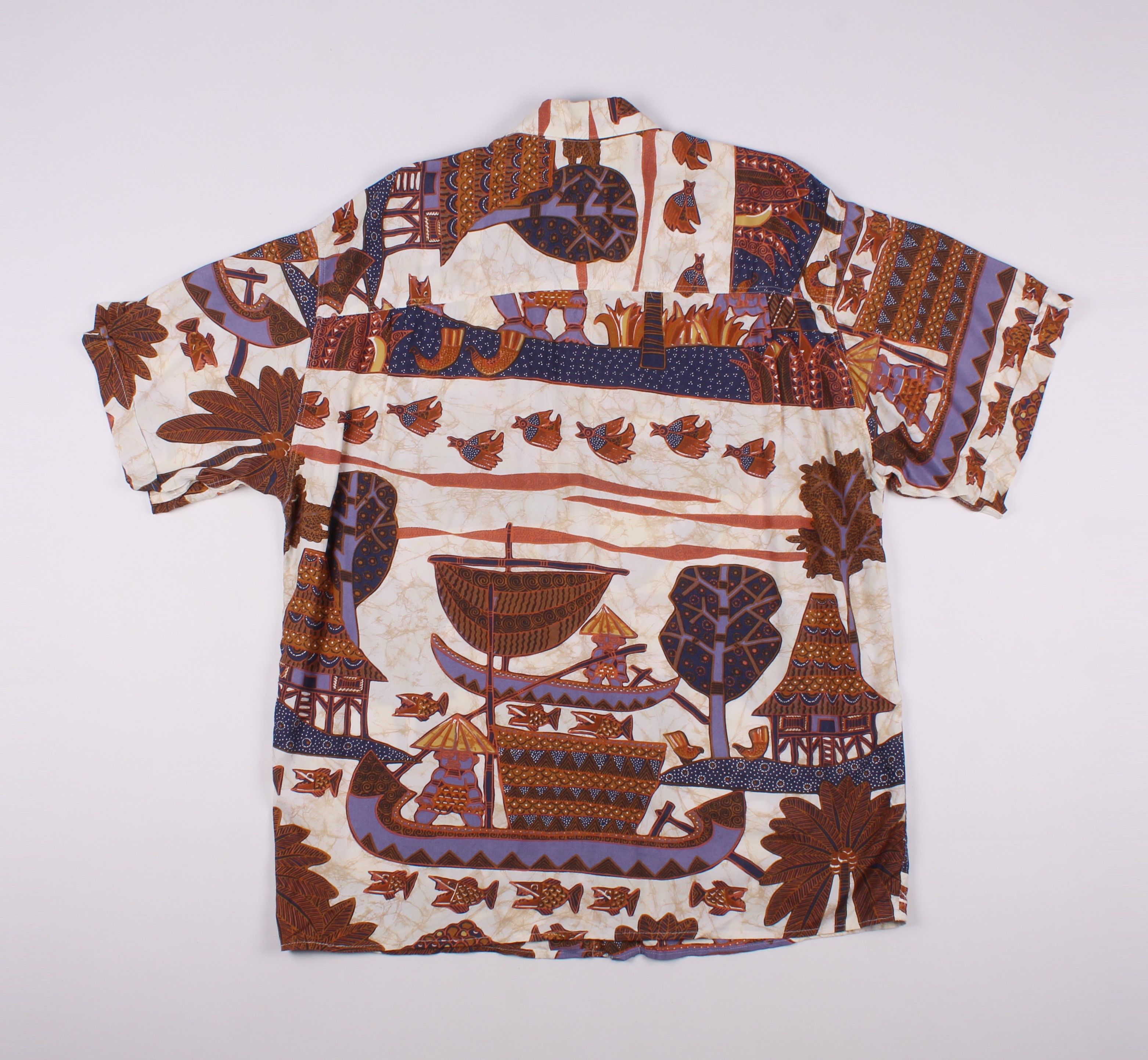 Vintage Vintage Beautiful Ethno Printed Short Sleeve Shirt Size US M / EU 48-50 / 2 - 7 Thumbnail