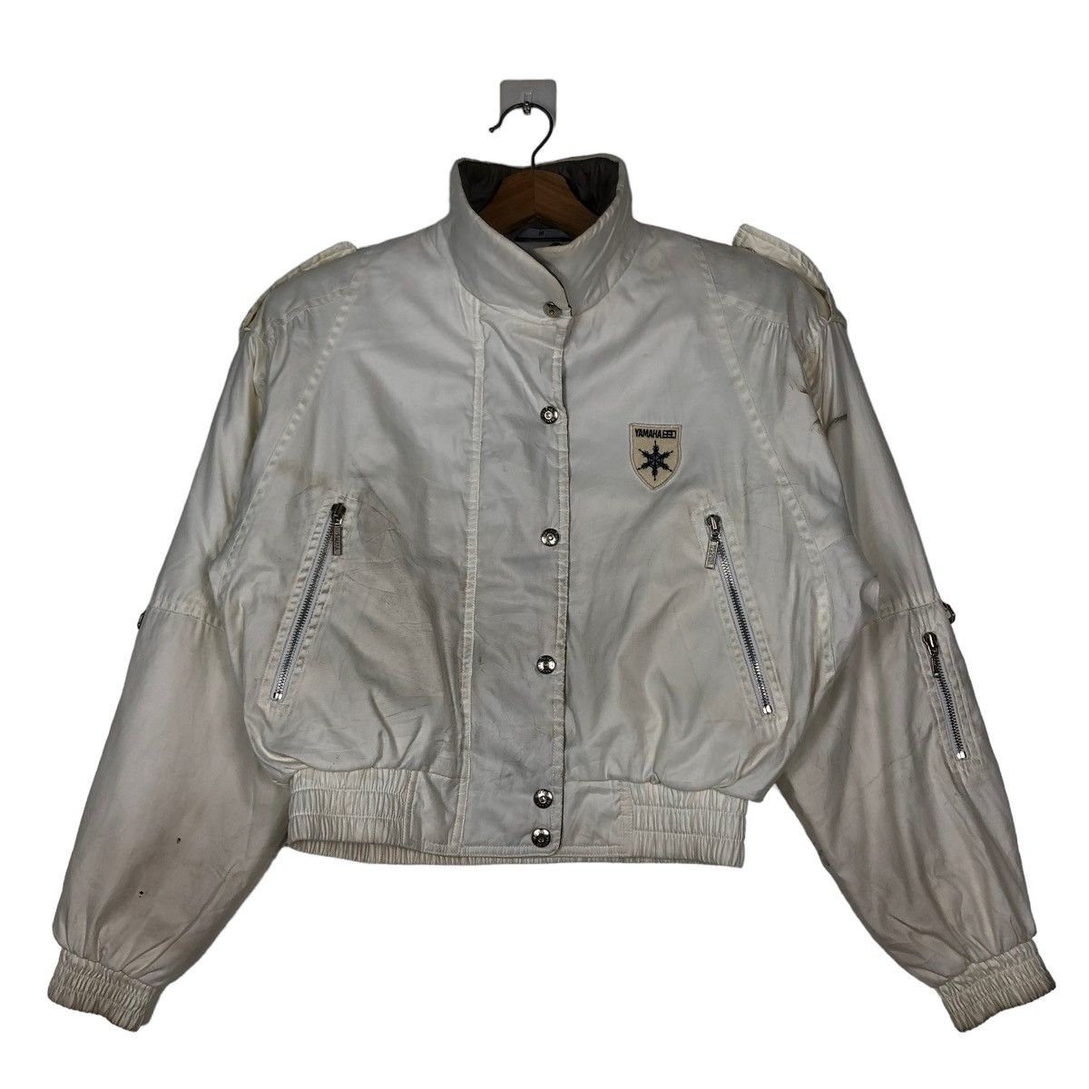 Japanese Brand 🔥Vintage Cropped Bomber Ski Jacket Racing Yamaha Japan Size US M / EU 48-50 / 2 - 1 Thumbnail