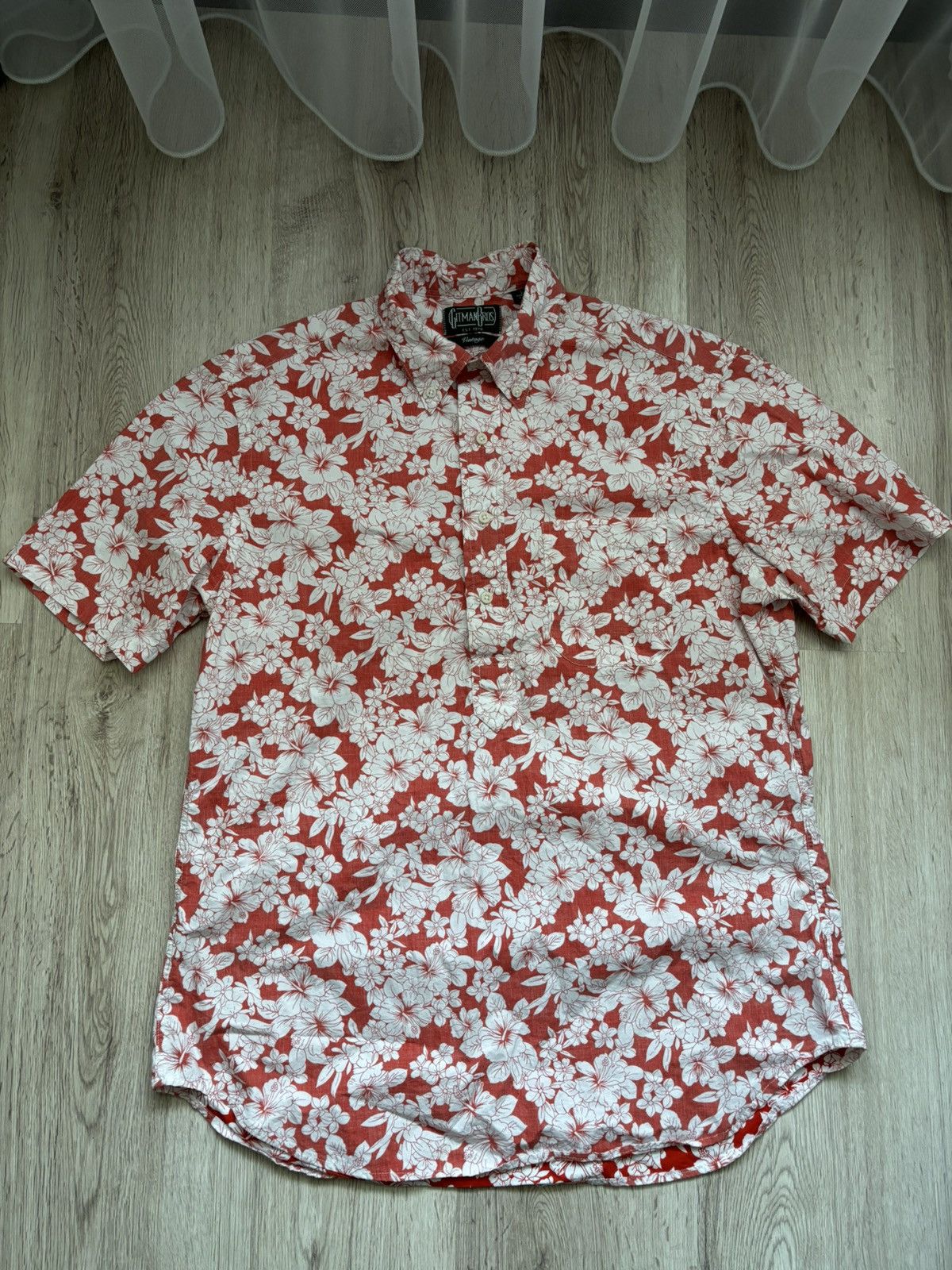 Gitman Bros. Vintage Gitman Vintage Hawaiian Popover Shirt Hibiscus Print Size US L / EU 52-54 / 3 - 1 Thumbnail
