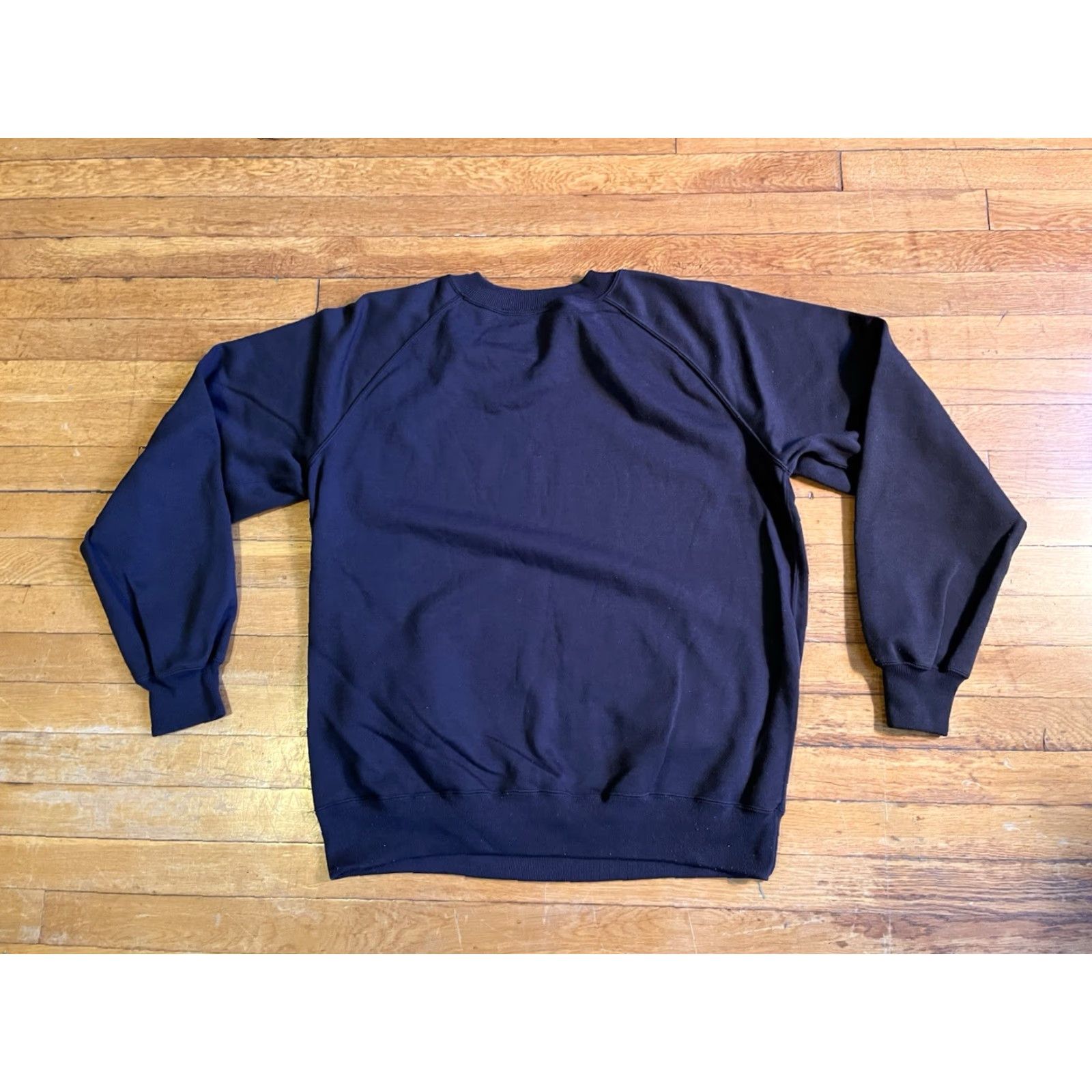 Nike VINTAGE Nike Swoosh Raglan Sweatshirt Men's XL Black 90s Size US XL / EU 56 / 4 - 7 Thumbnail