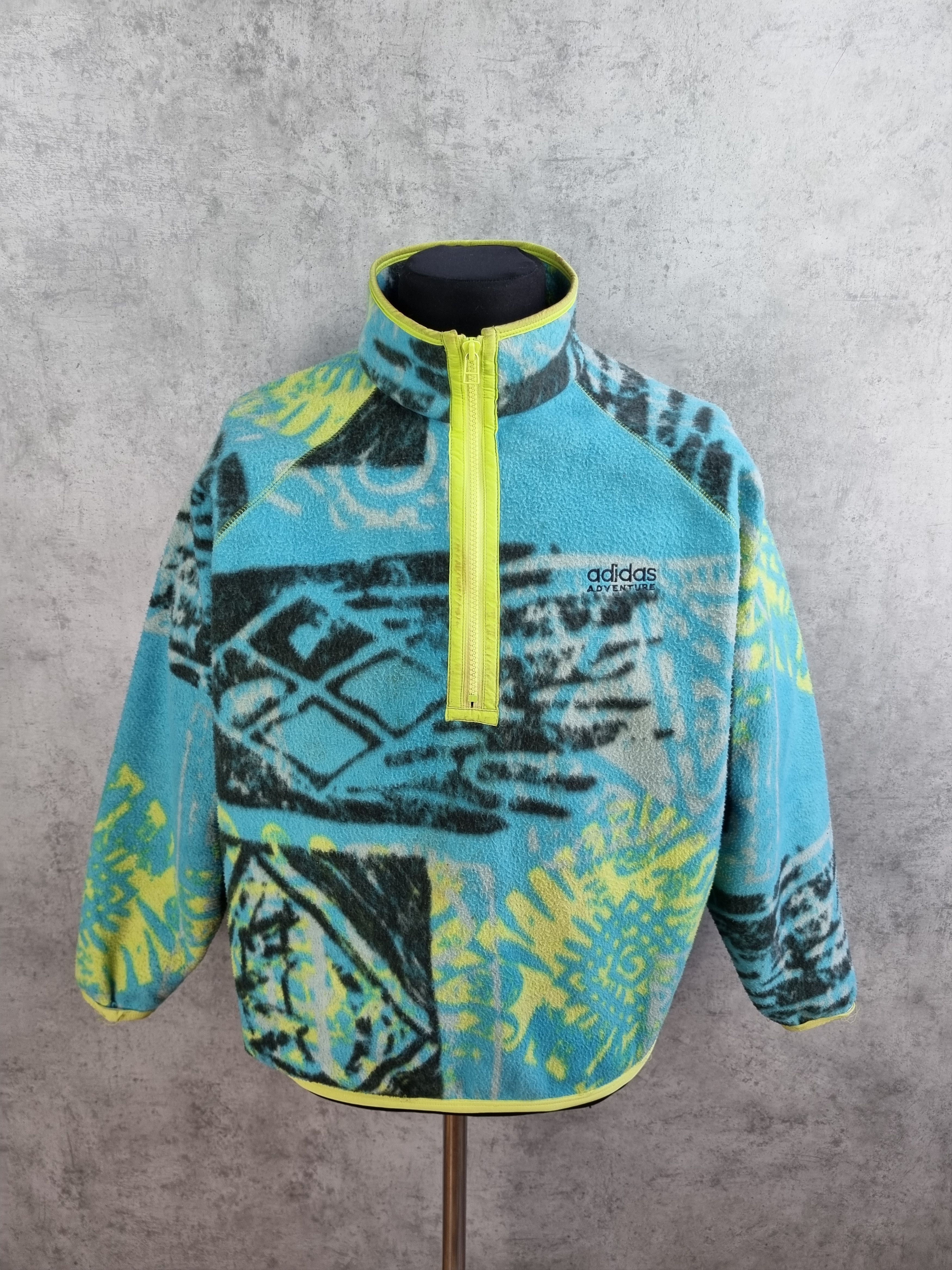 Adidas × Vintage Abstract 90s ADIDAS Adventure Vintage Fleece like Patagonia Size US M / EU 48-50 / 2 - 1 Thumbnail