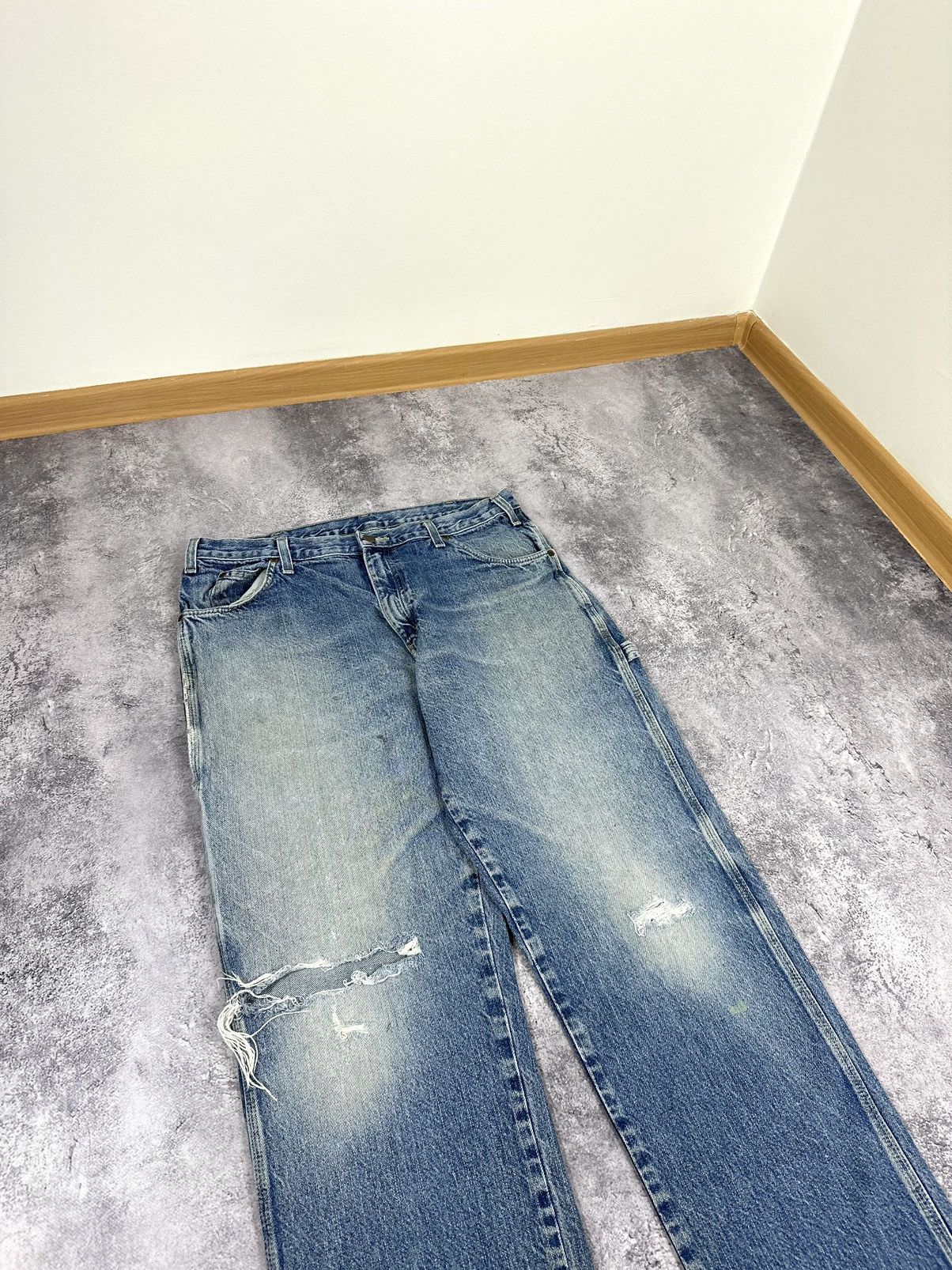 Dickies Vintage Dickies USA Baggy Light Blue Denim Carpenter Pants Size US 34 / EU 50 - 10 Thumbnail