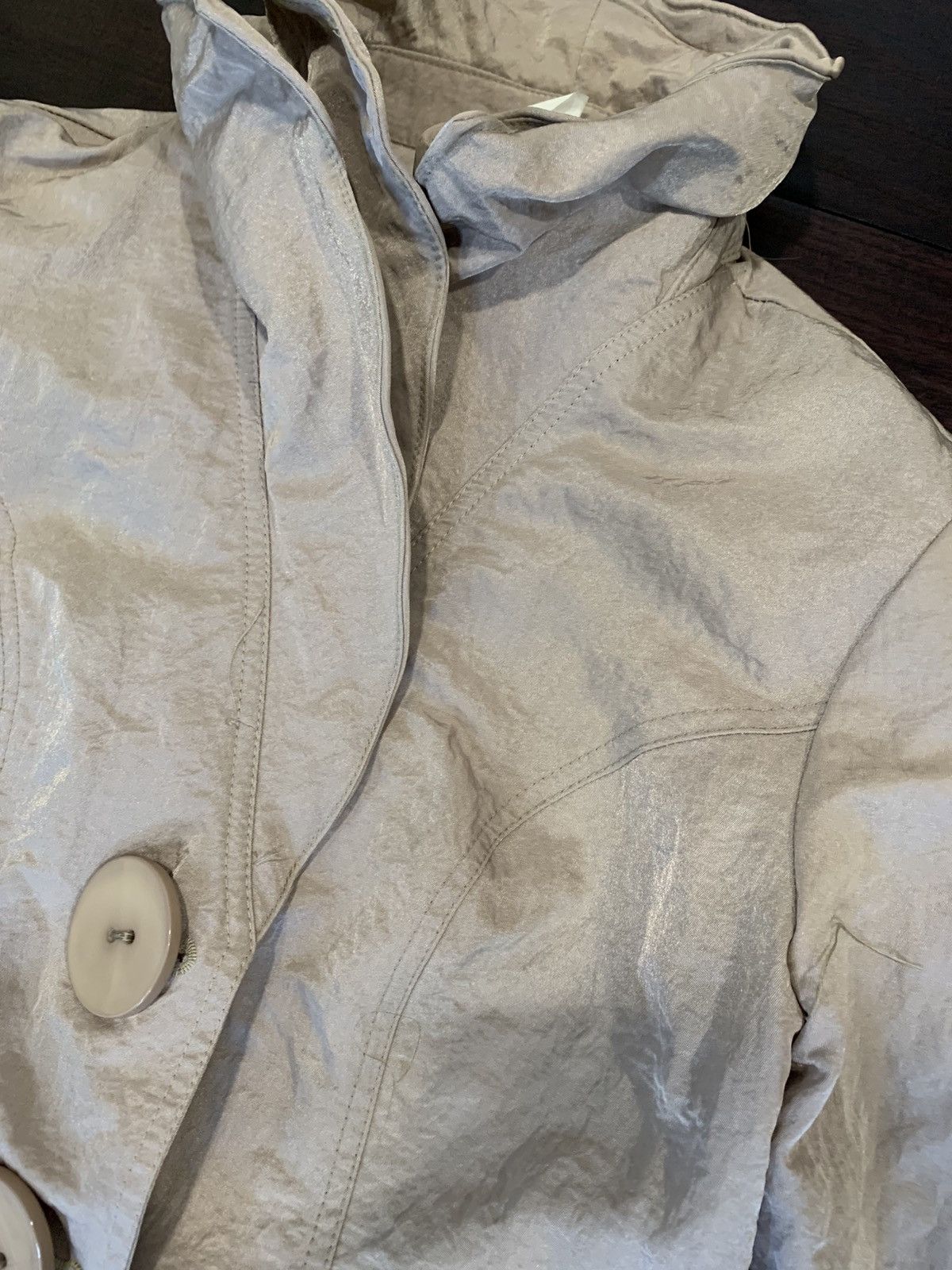 Vintage 90s womens nylon big button parka jacket Size S / US 4 / IT 40 - 4 Thumbnail