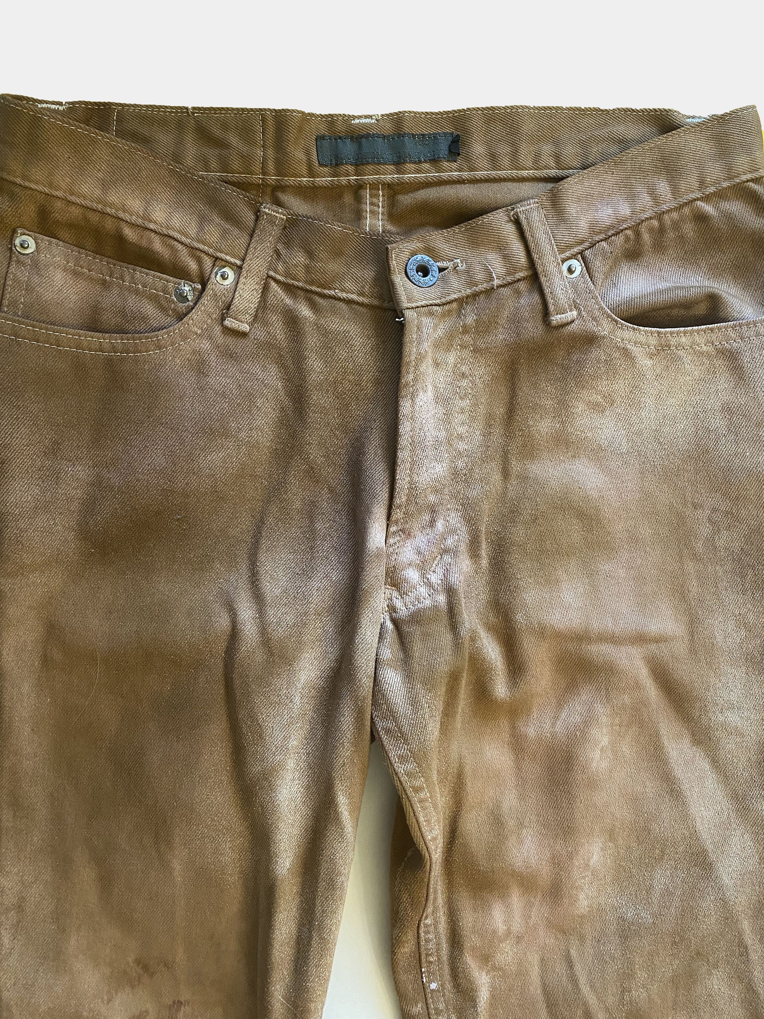Japanese Brand AGOSTO Golden-Beige Denim Size US 28 / EU 44 - 5 Thumbnail