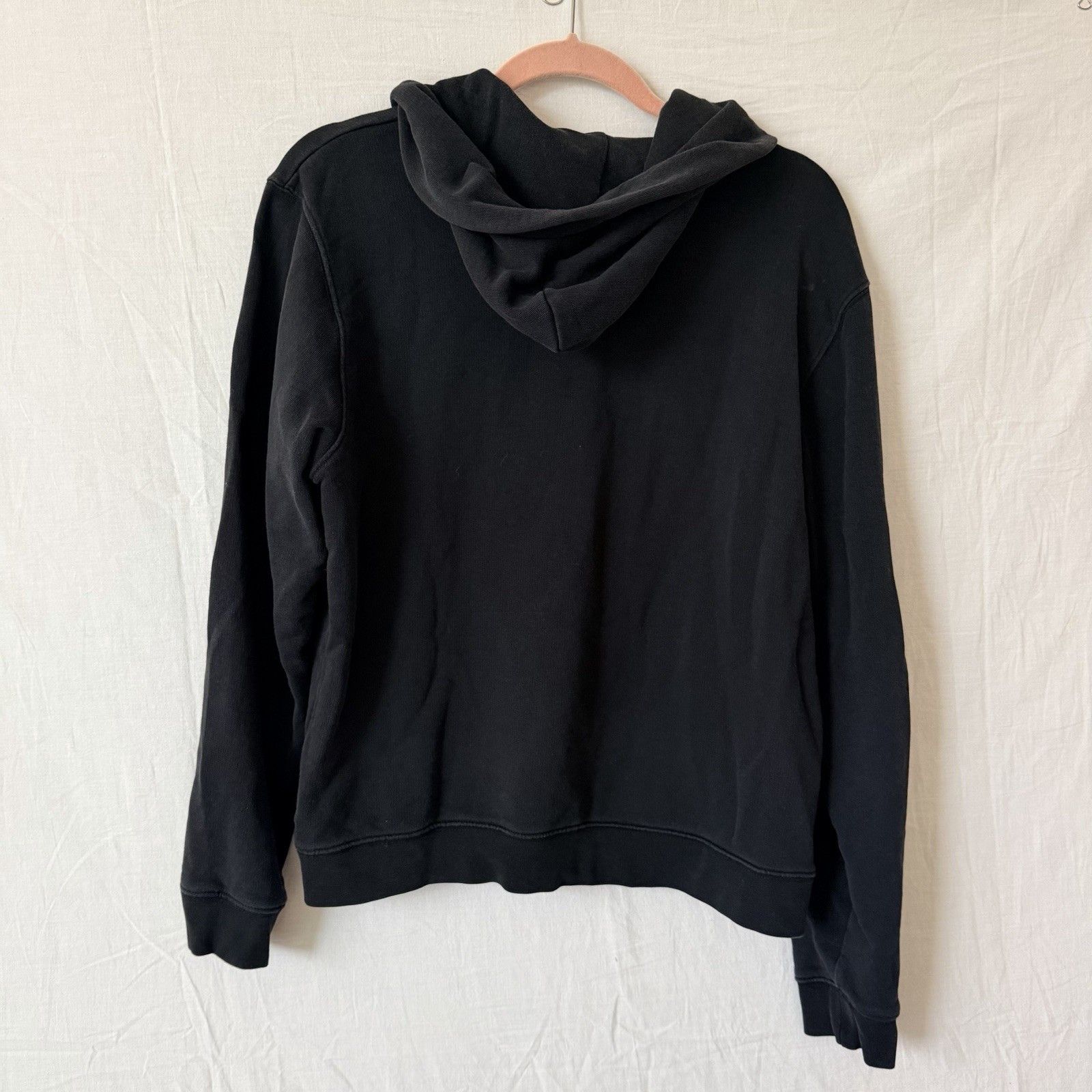 Sandro Sandro Paris Womens L Black Half Zip Hoodie Minimalist Size L / US 10 / IT 46 - 3 Thumbnail