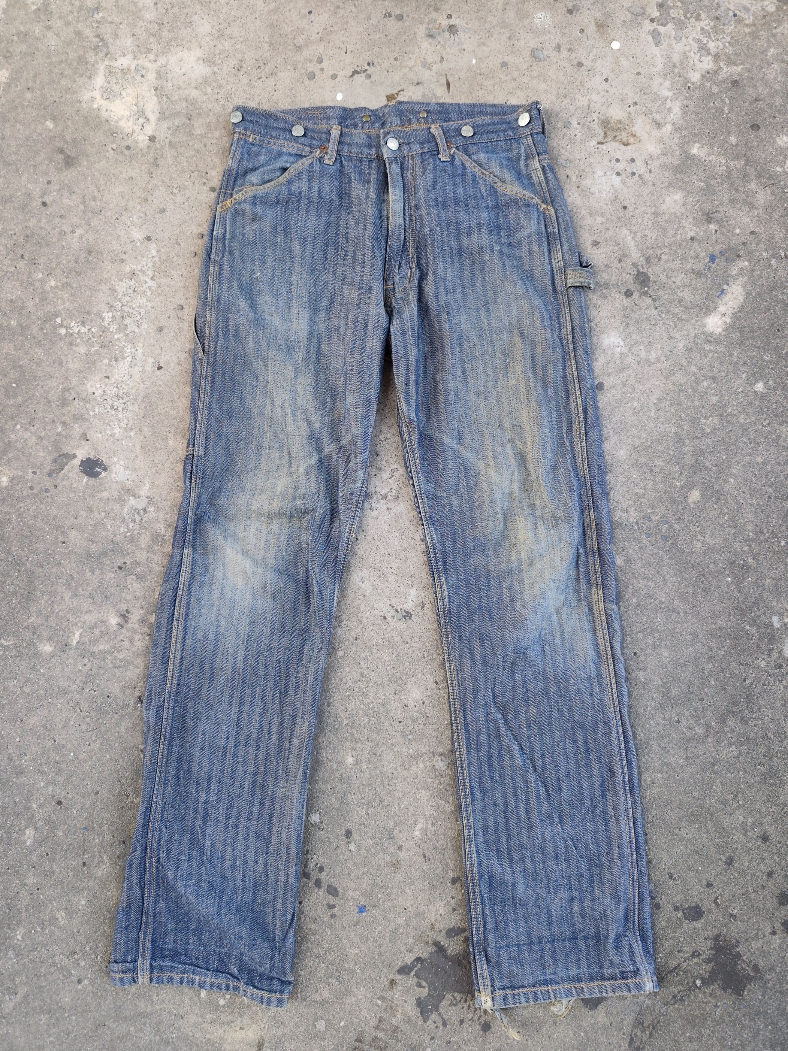 Hysteric Glamour Vintage 90s Hysteric Glamour Herringbone carpenter pants Size US 33 - 2 Thumbnail