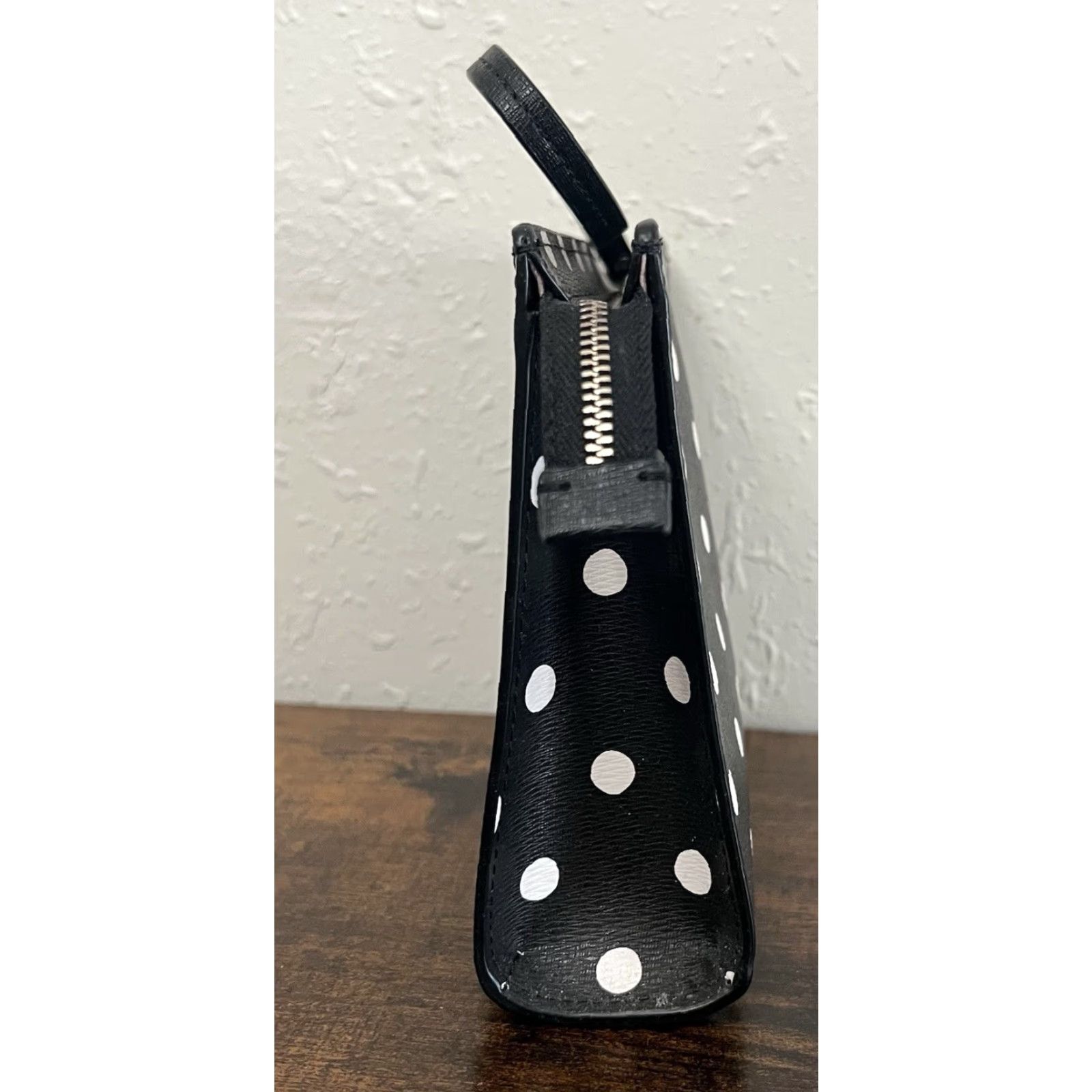 Vintage **Kate Spade New York Spencer Polka Dot Black Wristlet** User: Kate Spade New York Spencer Polka Dot Black & White Wristlet Size ONE SIZE - 3 Thumbnail