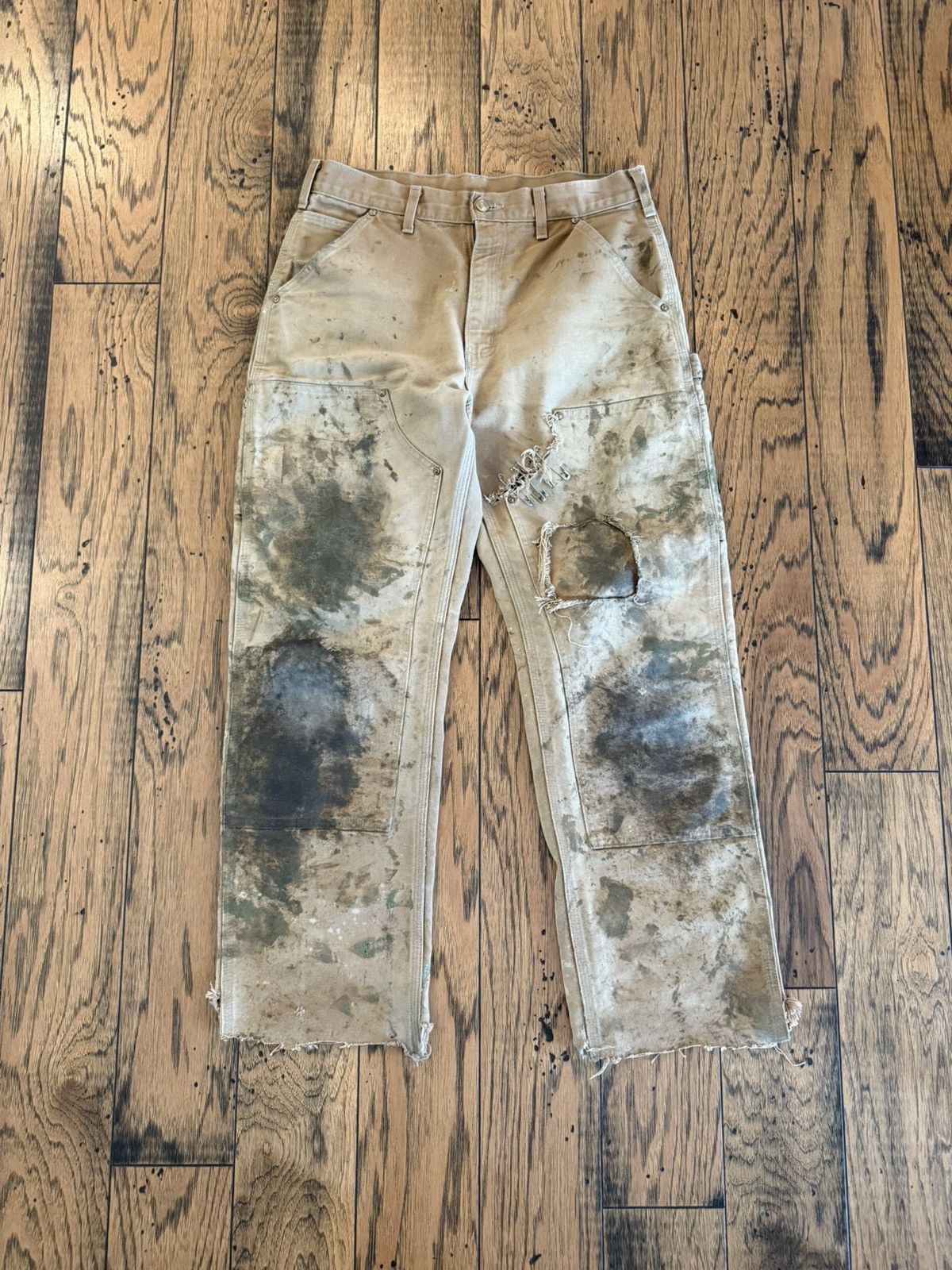 Carhartt Vintage 90s Destroyed Carhartt Double Knee Size US 30 / EU 46 - 8 Thumbnail