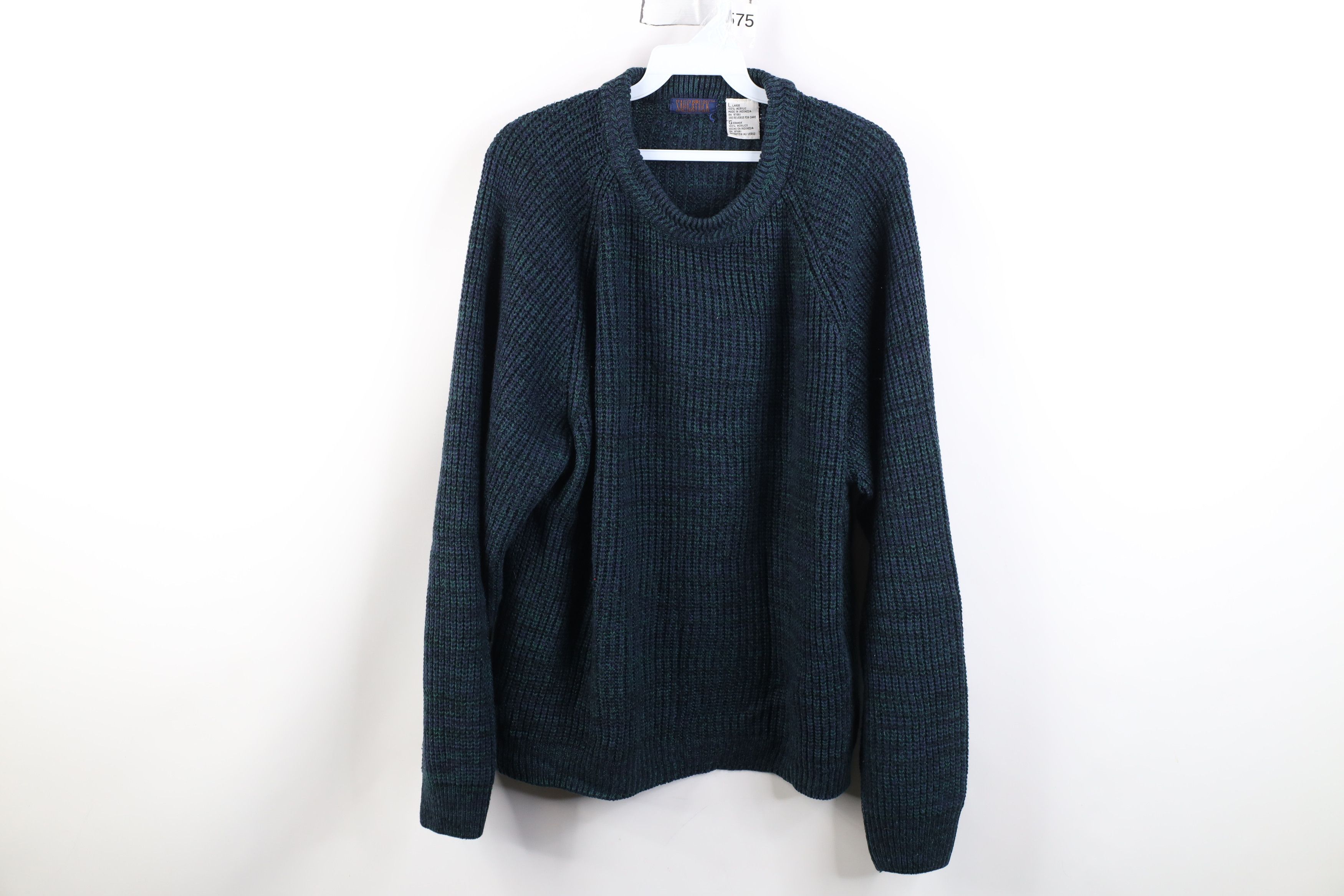 Vintage Vintage 90s Streetwear Boxy Fit Chunky Ribbed Knit Sweater Size L / US 10 / IT 46 - 1 Thumbnail