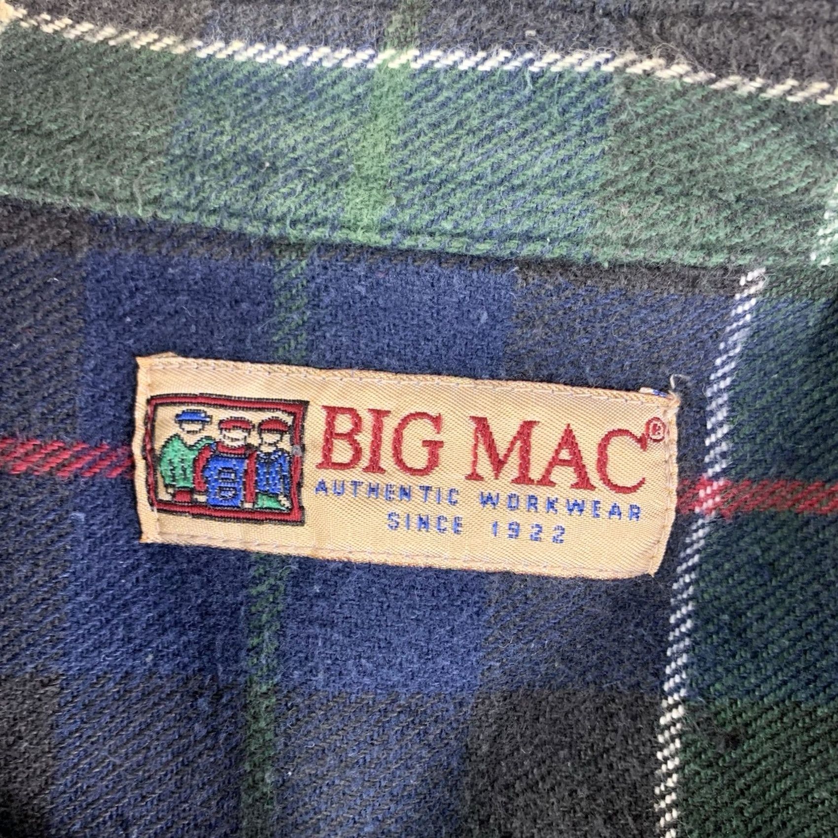 Vintage VINTAGE Big Mac Chamois Heavy Plaid Flannel Shirt Mens 2XL Green Pearl Snap Shirt Mens Size US XXL / EU 58 / 5 - 3 Thumbnail