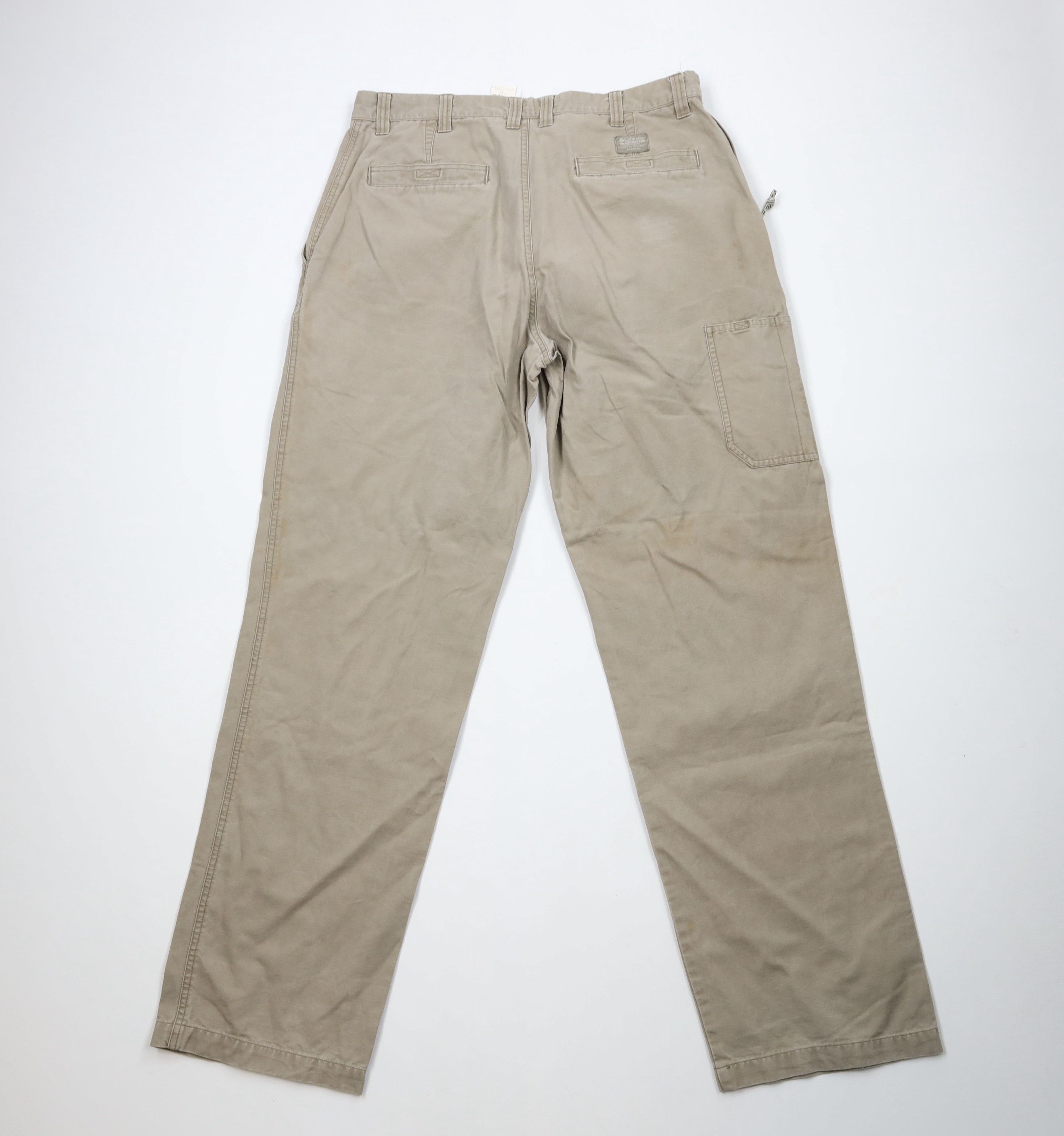 Columbia × Vintage Vintage Columbia Spell Out Canvas Wide Leg Pants Beige Size US 36 / EU 52 - 11 Thumbnail