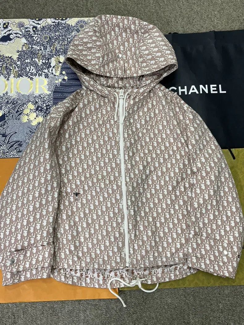 Dior Dior old flower full logo printed hooded windbreaker jacke Size S / US 4 / IT 40 - 1 Thumbnail