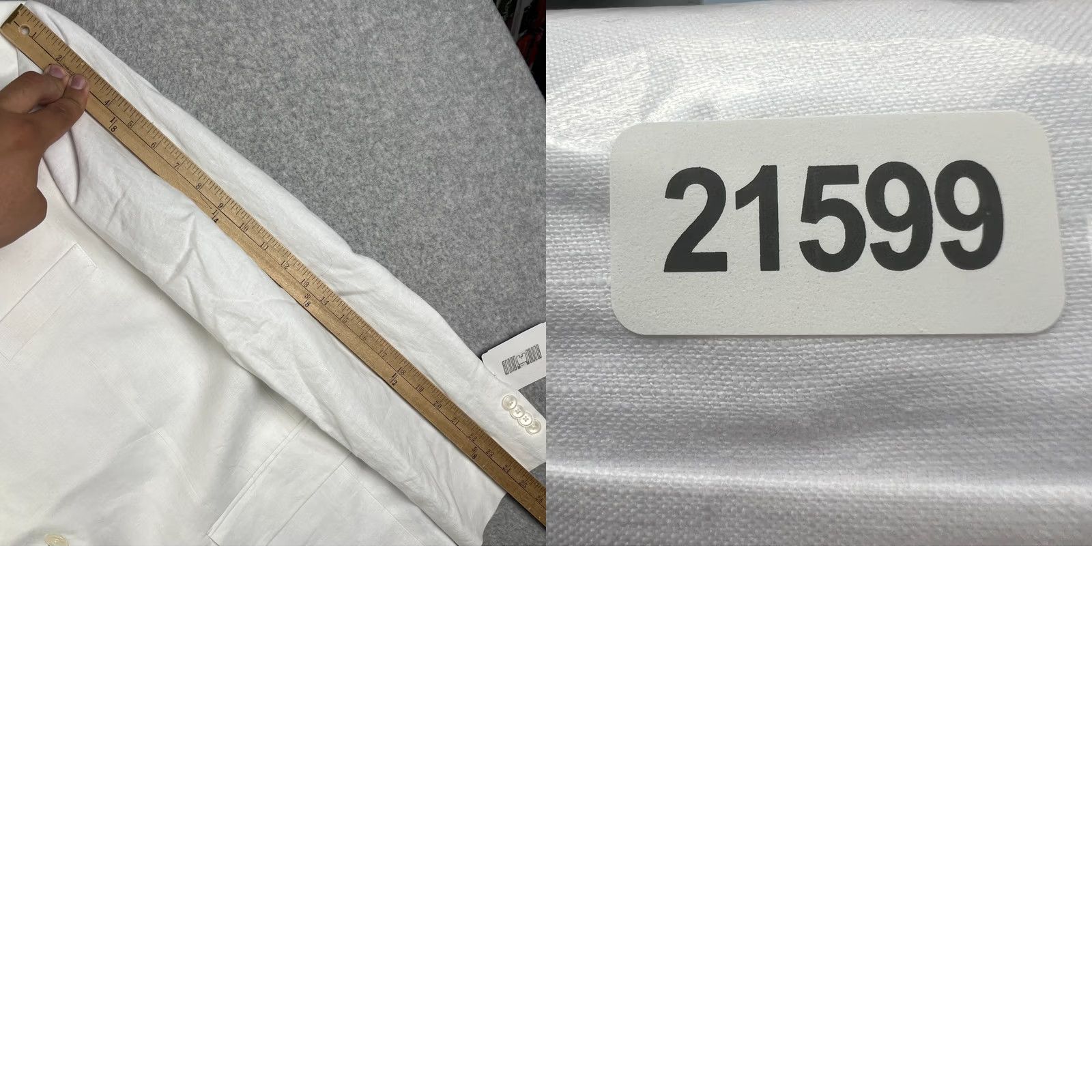 Tommy Hilfiger Tommy Hilfiger White Linen Conrad Sport Coat Blazer 46S Mens Jacket NWT Size 46R - 8 Thumbnail