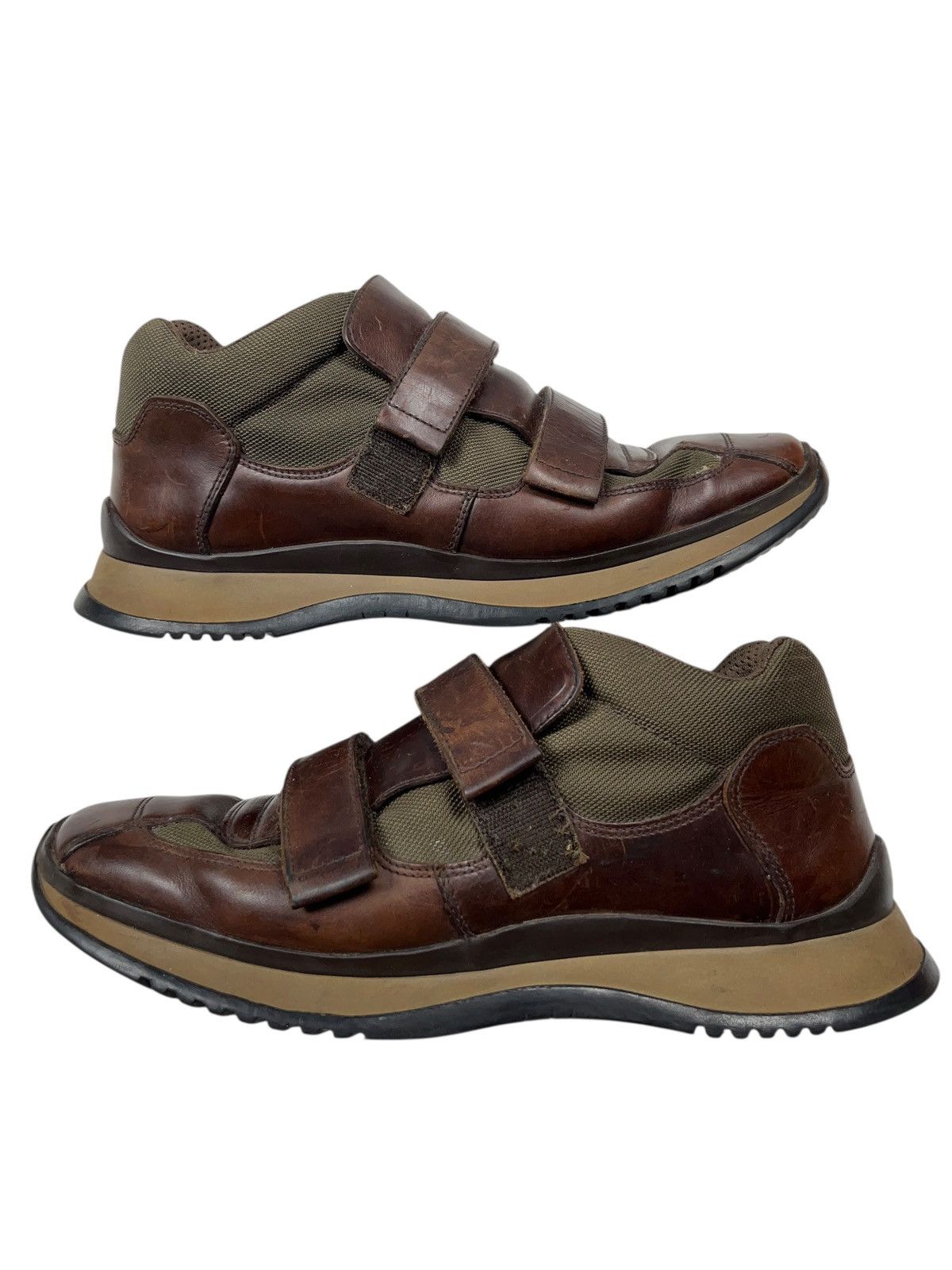Prada Vintage AW98 Prada Velcro Tech Boots Brown Leather Archival Size US 10 / EU 43 - 2 Thumbnail