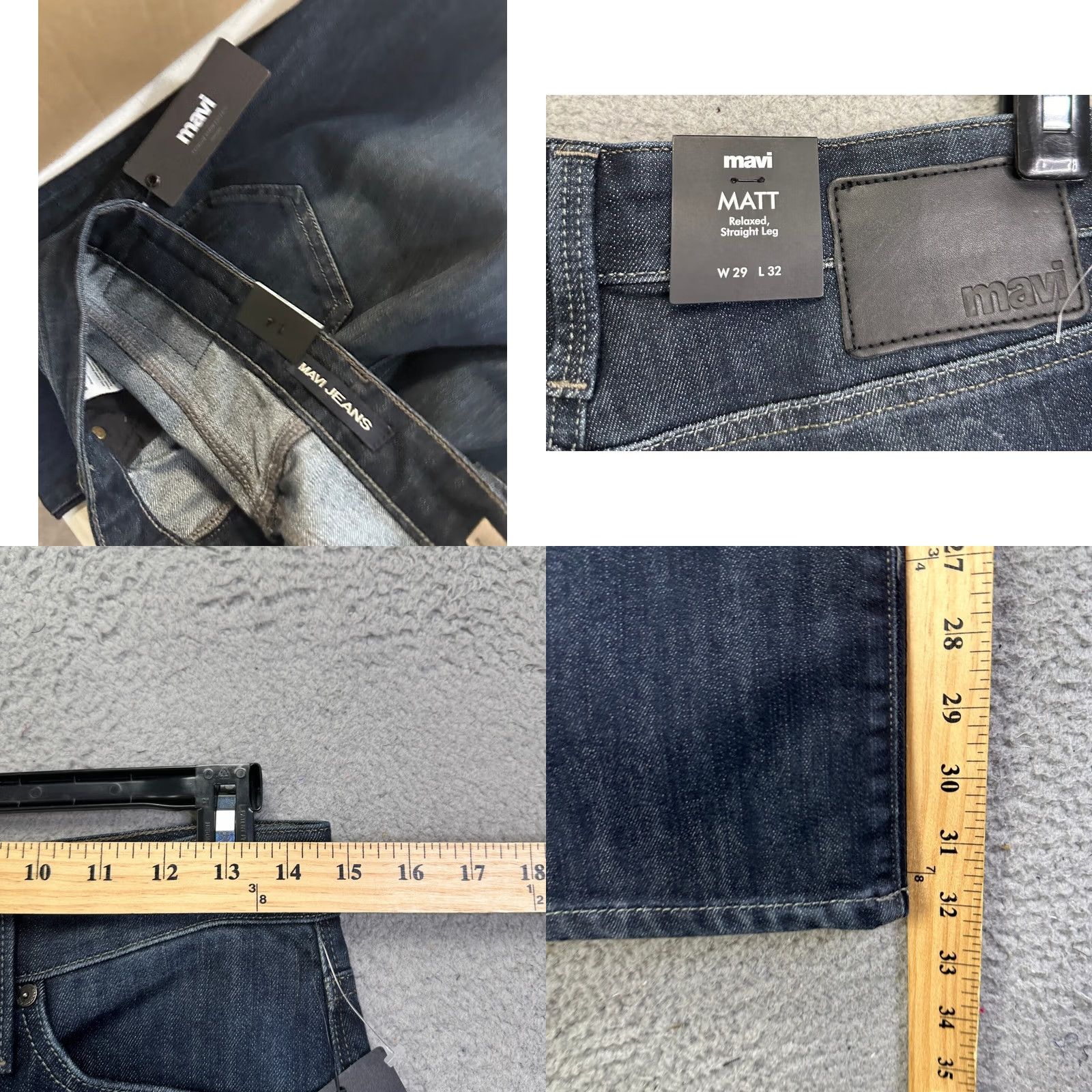 Mavi Mavi Matt Jeans Mens 29X32 Blue Distressed Relaxed Straight Denim NEW Size US 29 - 8 Thumbnail