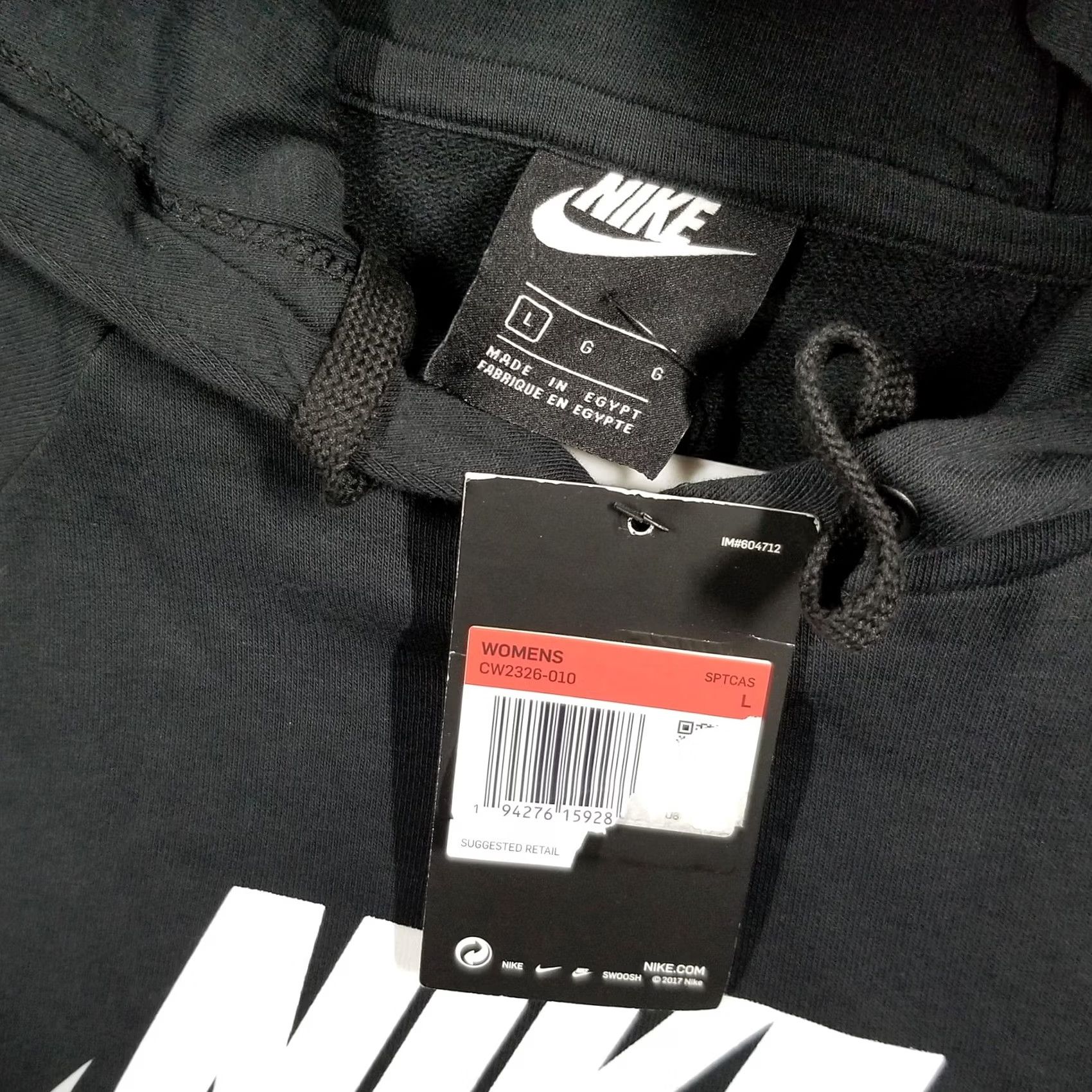 Nike Nike Hoodie Womens Large Black Chicago Fleece Pullover Sweatshirt CW2326-010 Size L / US 10 / IT 46 - 3 Thumbnail
