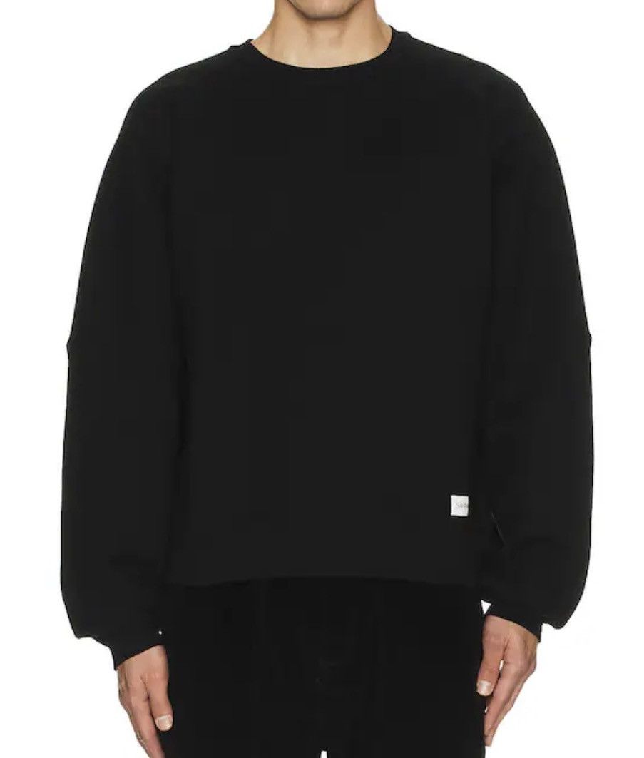 Yves Saint Laurent Black Oversized Crewneck Sweatshirt Size US S / EU 44-46 / 1 - 6 Thumbnail