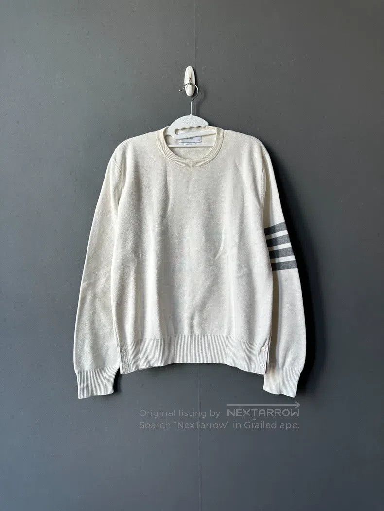 Thom Browne Thom Browne White sweater Size US M / EU 48-50 / 2 - 1 Thumbnail
