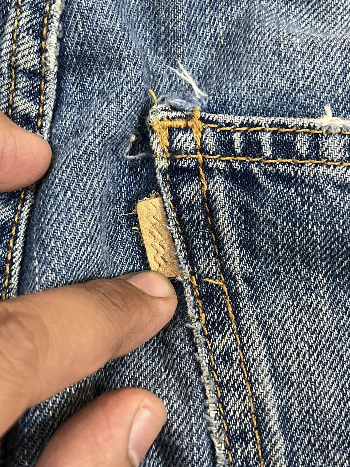 Other Vintage Aalto Selvedge Distressed Denim Size US 31 - 13 Thumbnail