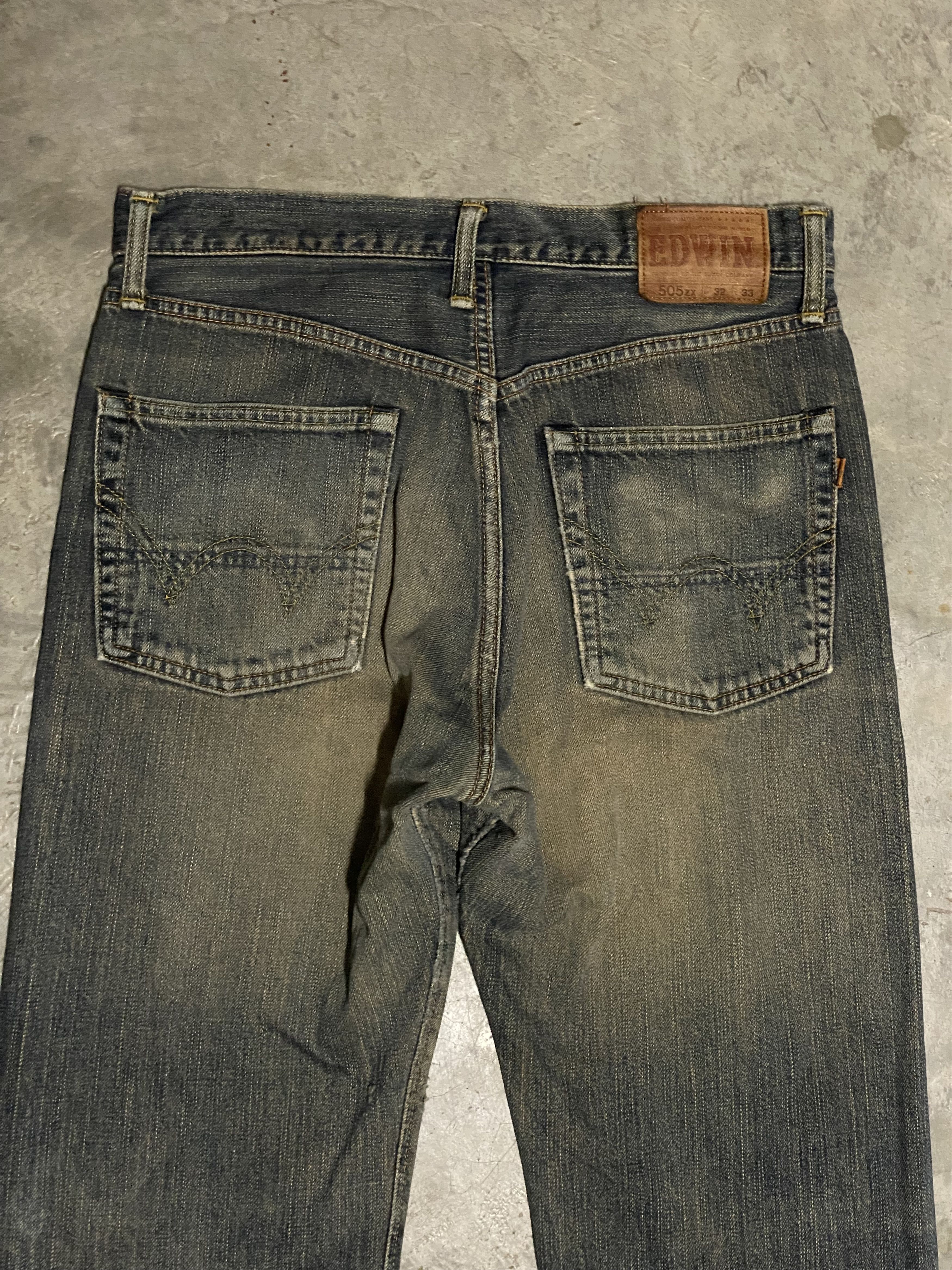 Edwin Vintage Edwin 505zx Mud Wash Selvedge Distressed Jeans Size US 32 / EU 48 - 9 Thumbnail