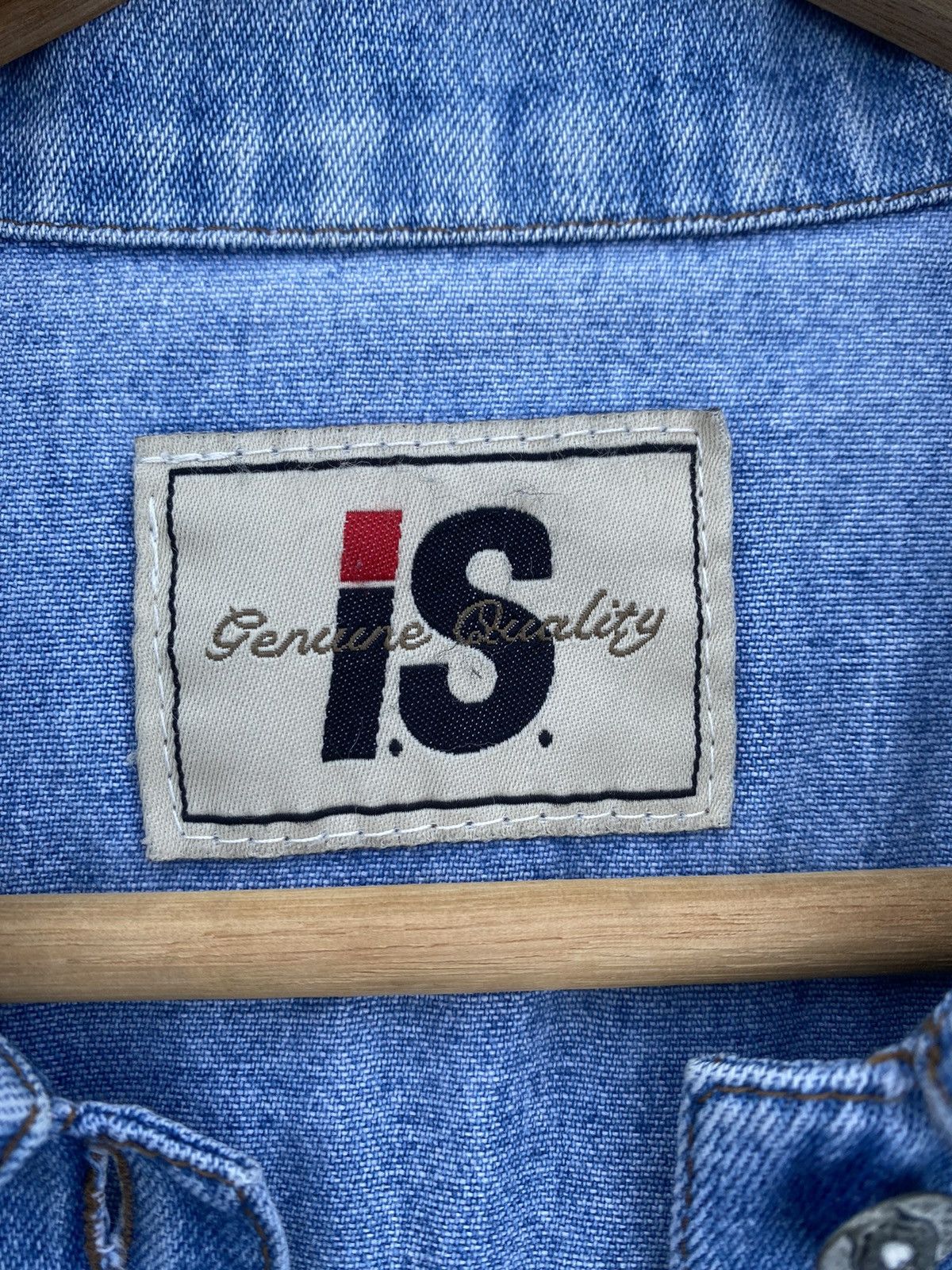 Issey Miyake Rare Vintage 90s Issey Miyake IS Blue Denim Shirt Size US S / EU 44-46 / 1 - 9 Thumbnail