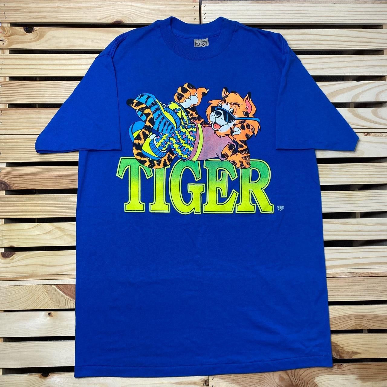 Delta Vintage Cartoon Tiger Blue Tee Size XL Size US XL / EU 56 / 4 - 1 Thumbnail