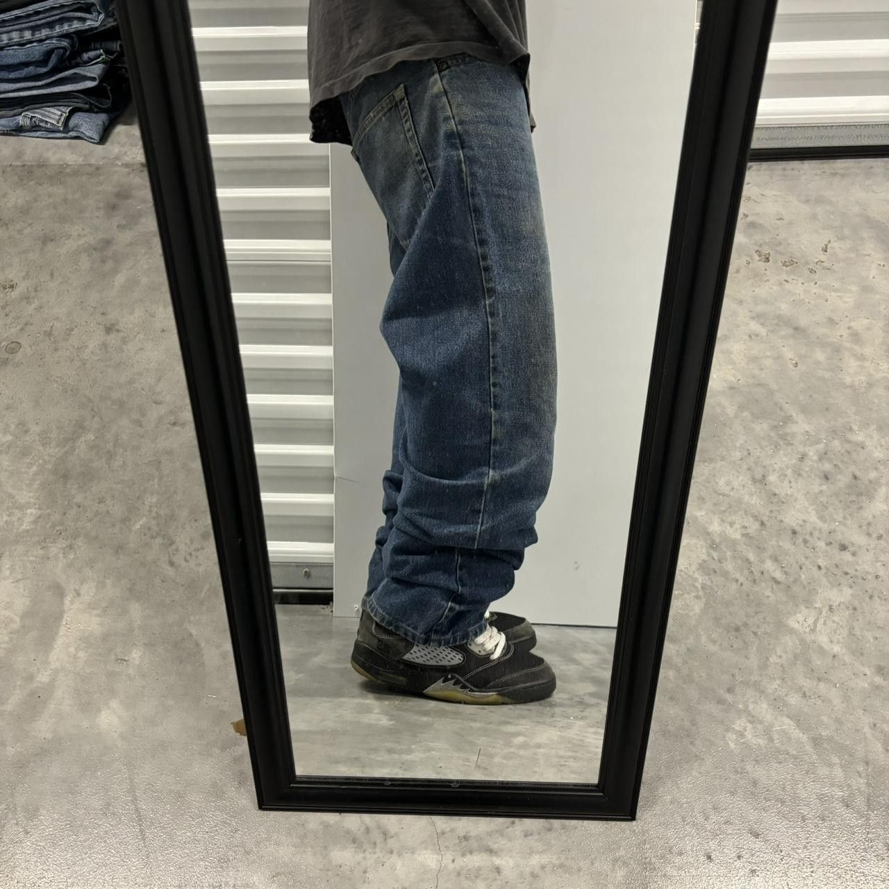 Japanese Brand × Vintage Crazy Vintage Y2K/2000s Grunge Faded Dark Wash Denim Jeans! Size US 34 / EU 50 - 2 Thumbnail