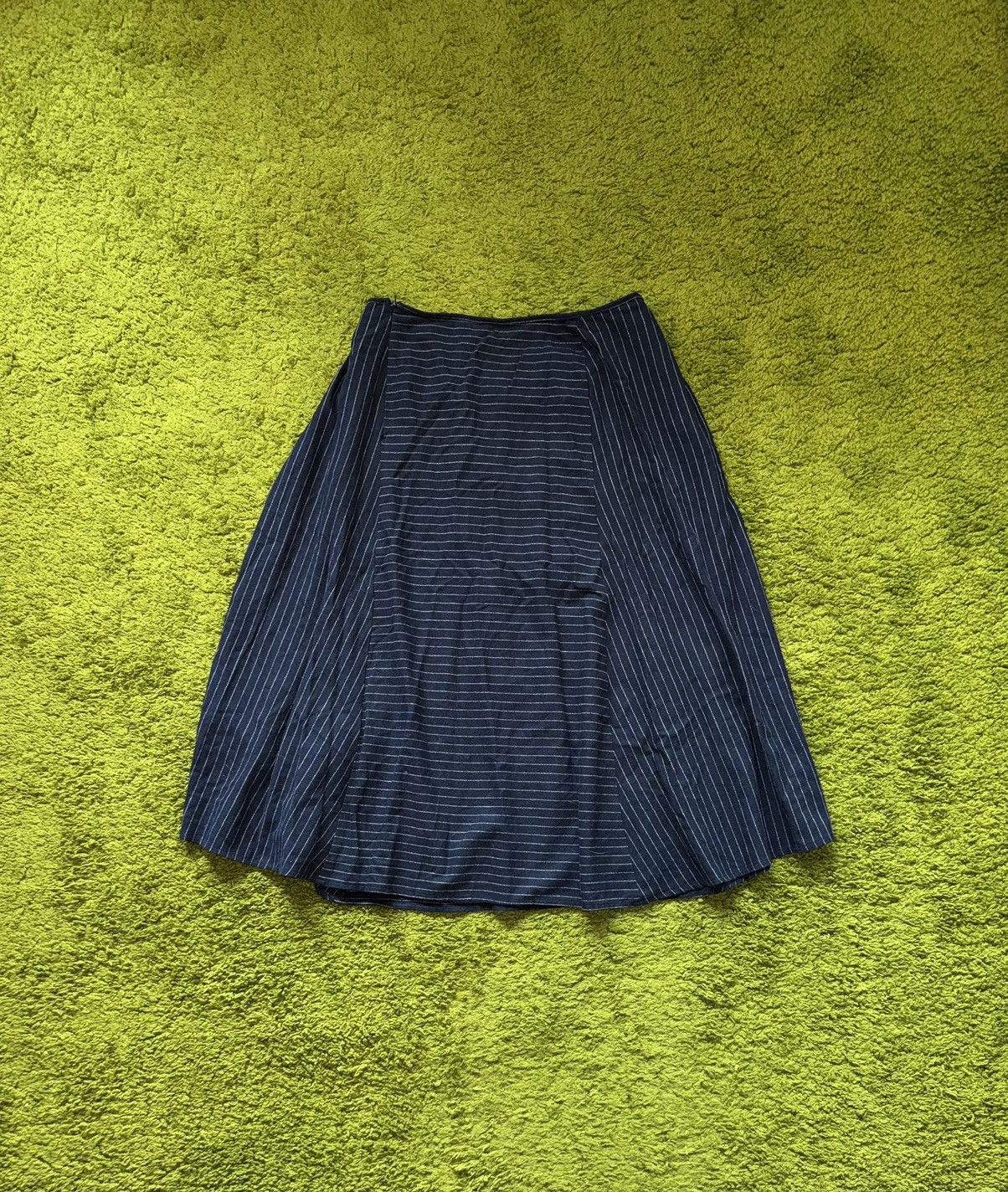 Designer × Marina Rinaldi Marina Rinaldi wool blend striped skirt Size 34" / US 12 / IT 48 - 2 Thumbnail