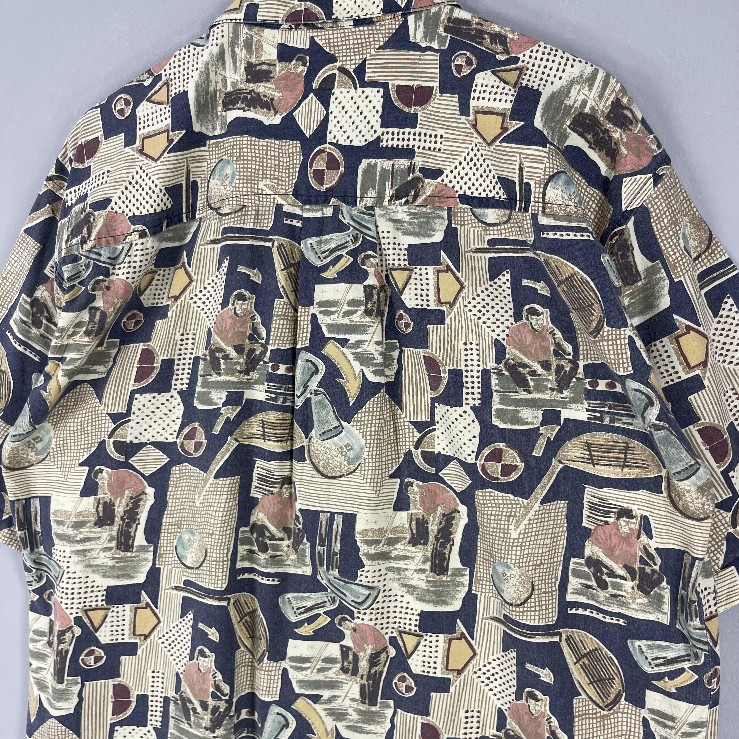 Vintage Vintage Psychobilly Pop Art Golf Sport Motive Rayon Shirt Size US M / EU 48-50 / 2 - 8 Thumbnail
