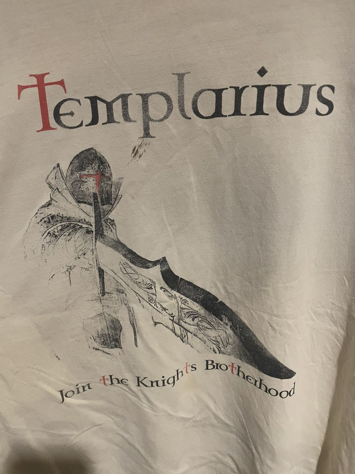 Vintage Vintage Faded Templarius Knight Tee Size US L / EU 52-54 / 3 - 4 Thumbnail