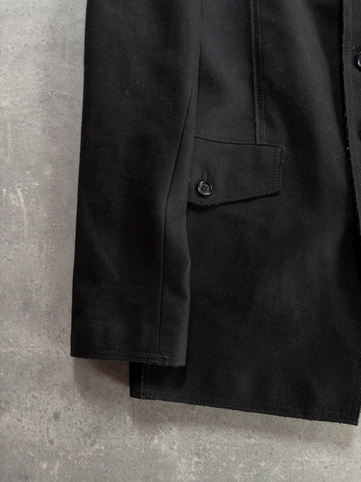 Dirk Bikkembergs 00s Dirk Bikkembergs Military Raw Edges Rare Blazer Jacket Size US L / EU 52-54 / 3 - 5 Thumbnail