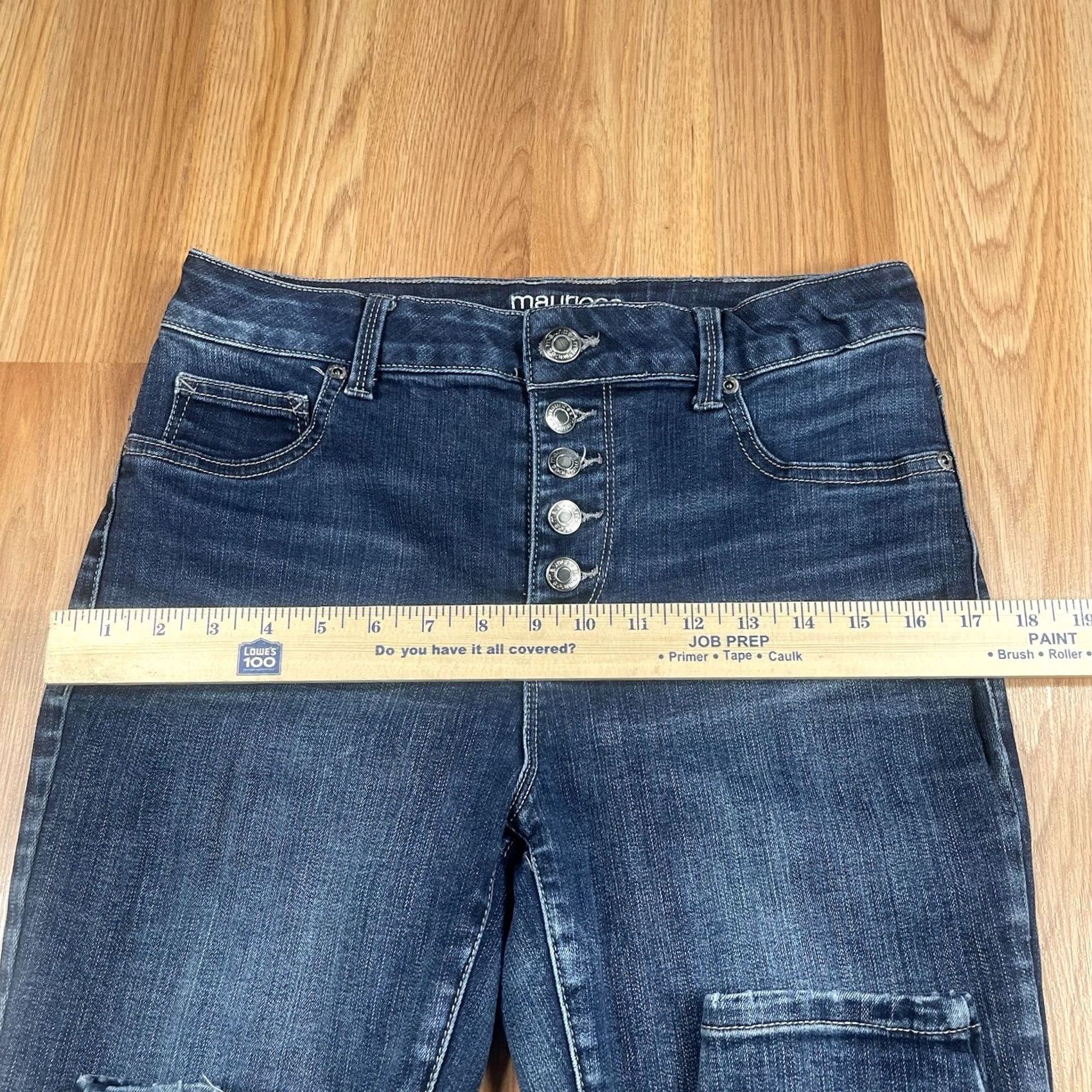 Vintage Maurices Jeans Womens Small Short Super High Rise Skinny Stretch Button Fly - Vintage Condition Size 28" / US 6 / IT 42 - 5 Thumbnail