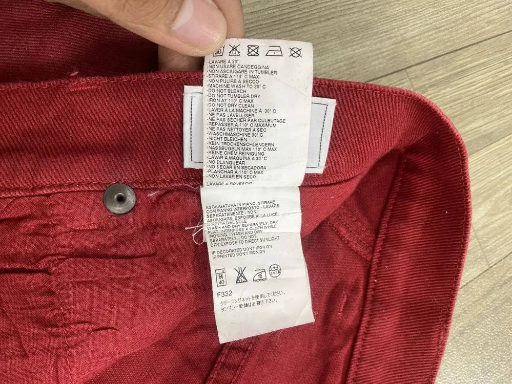 Maison Margiela Maison Martin Margiela Red Denim Pants Size US 33 - 12 Thumbnail