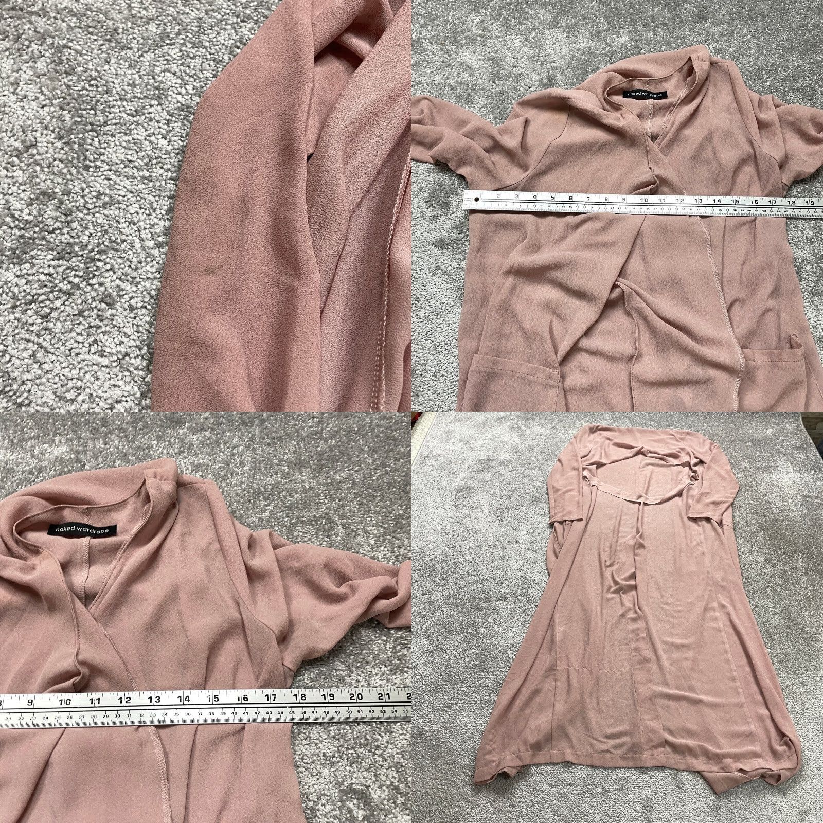 Vintage Naked Wardrobe Jumpsuit Womens Small Pink Smooth Racerback Long Wide Leg Womens Size 28" / US 6 / IT 42 - 8 Thumbnail