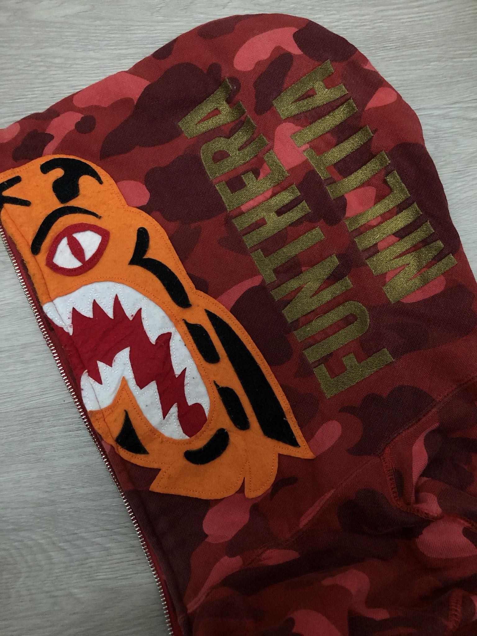 BAPE Tiger red camo full zip hoodie