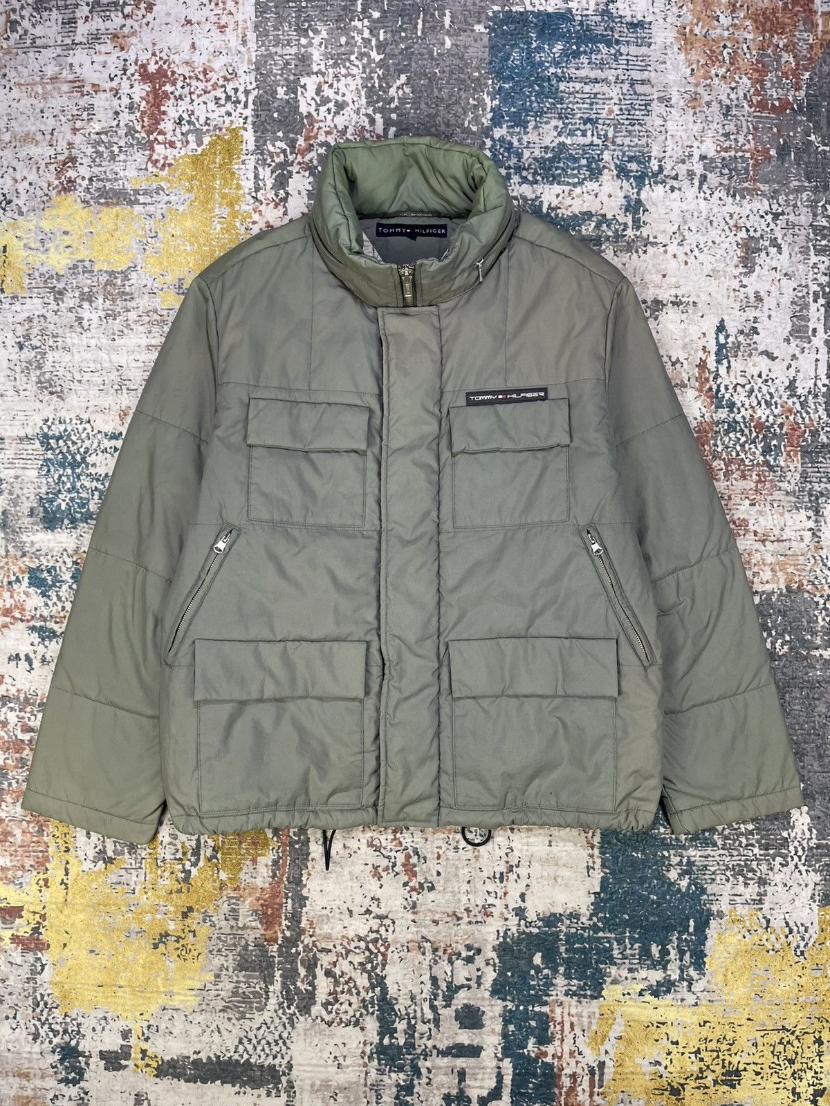 Tommy Hilfiger Vtg Y2k Tommy Hilfiger Multi Pocket Down Jacket Size US L / EU 52-54 / 3 - 1 Thumbnail