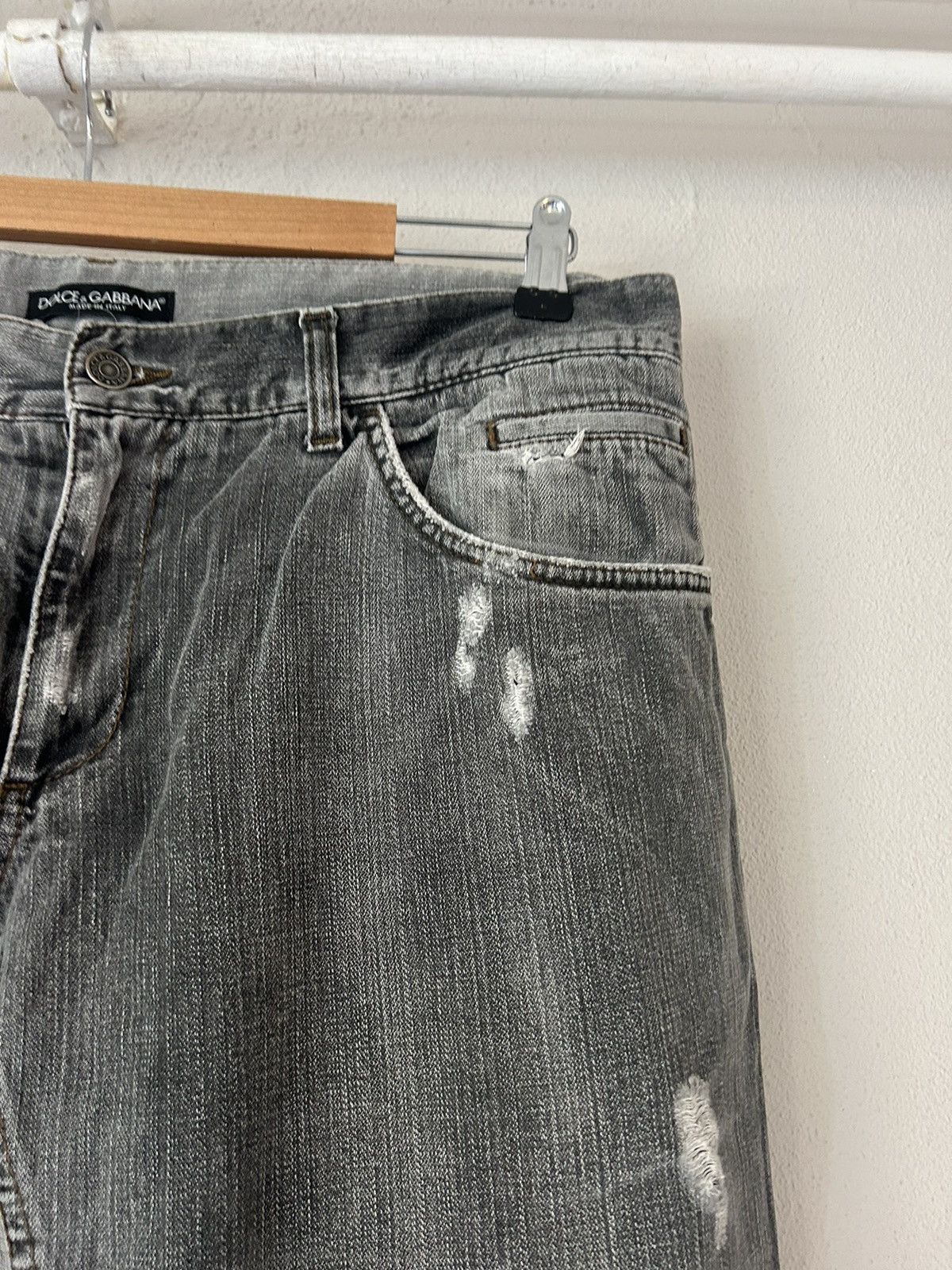 Dolce & Gabbana Grey Distressed Jeans Size US 36 / EU 52 - 5 Thumbnail